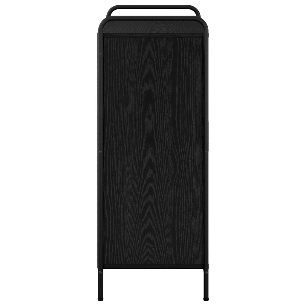 vidaXL Szafka na buty 76 x 36,5 x 93 cm Drewno inżynieryjne Czarny dąb