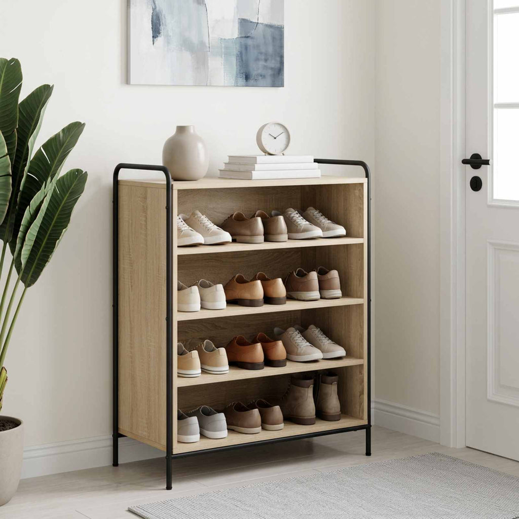 vidaXL Szafka na buty 76 x 36,5 x 93 cm Drewno inżynieryjne dąb Sonoma