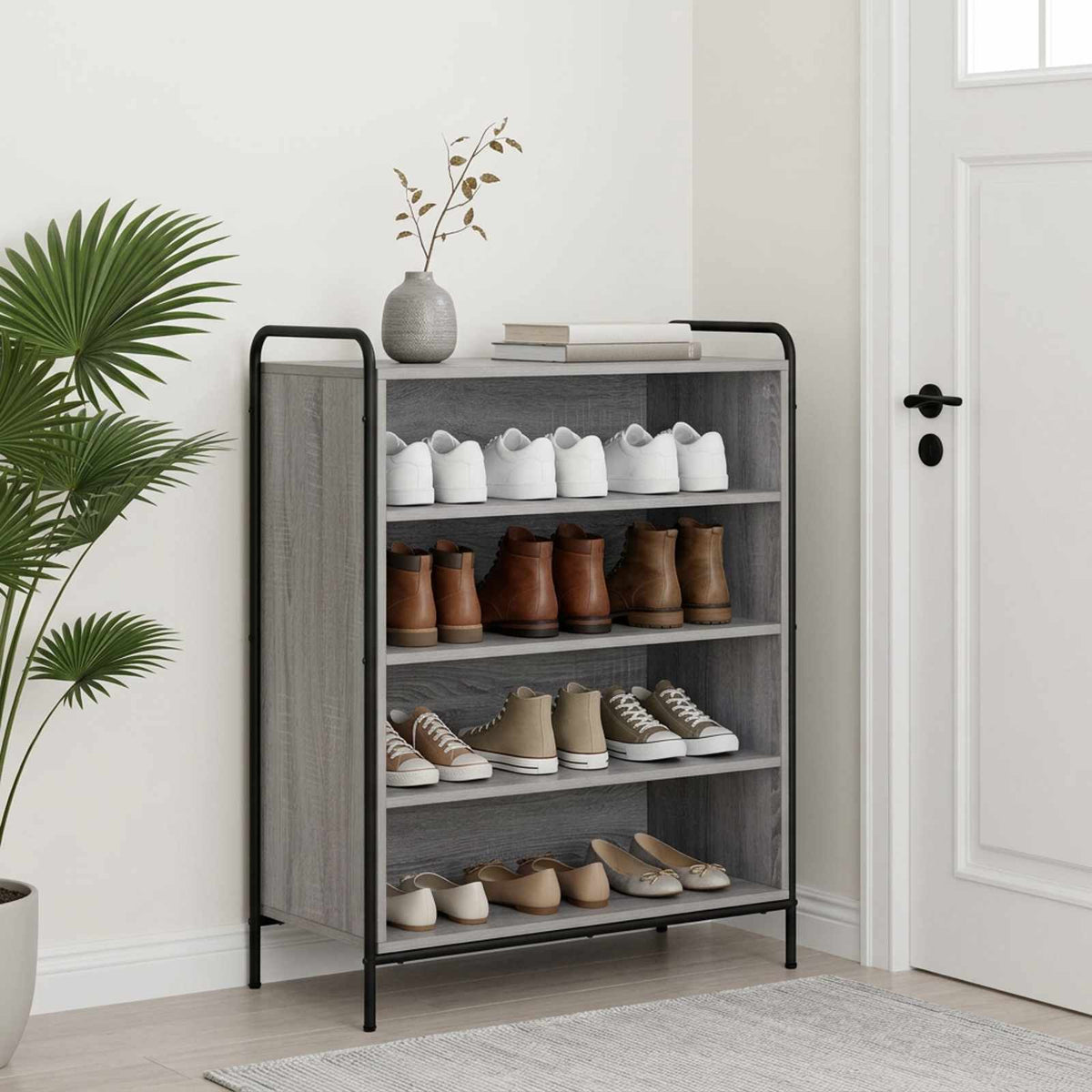 vidaXL Szafka na buty 76 x 36,5 x 93 cm Drewno inżynieryjne