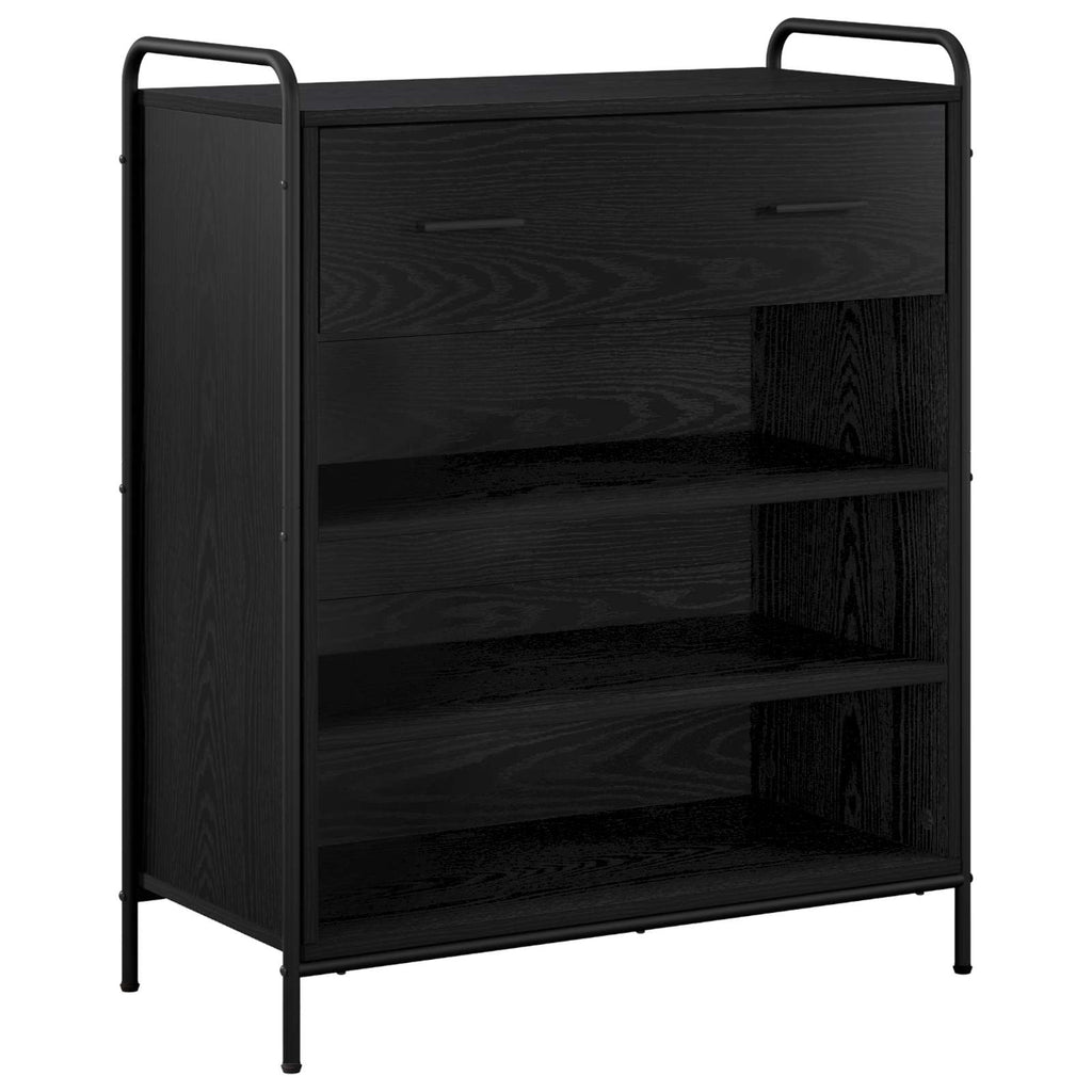 vidaXL Szafka na buty 76 x 36,5 x 93 cm Drewno inżynieryjne Czarny dąb