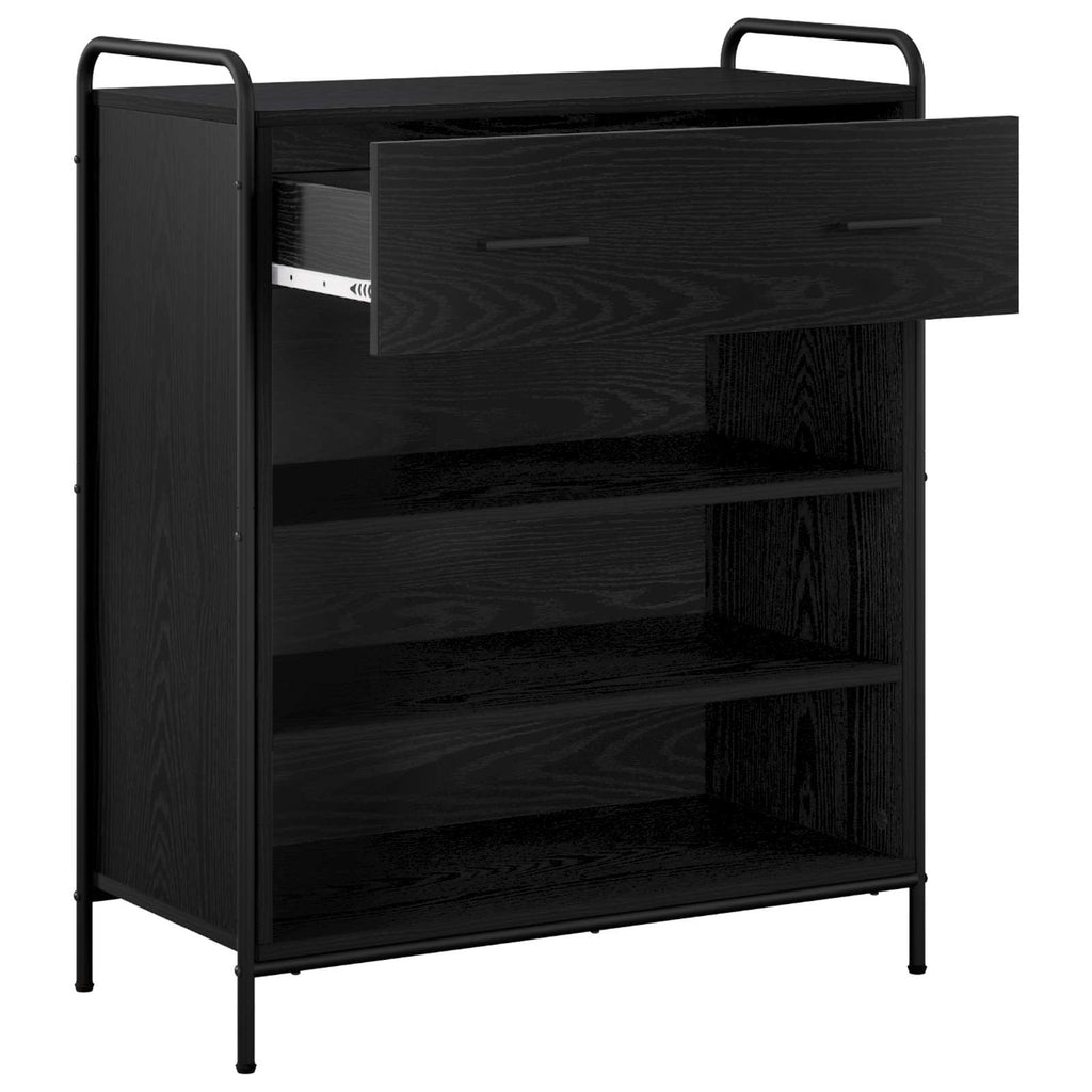 vidaXL Szafka na buty 76 x 36,5 x 93 cm Drewno inżynieryjne Czarny dąb