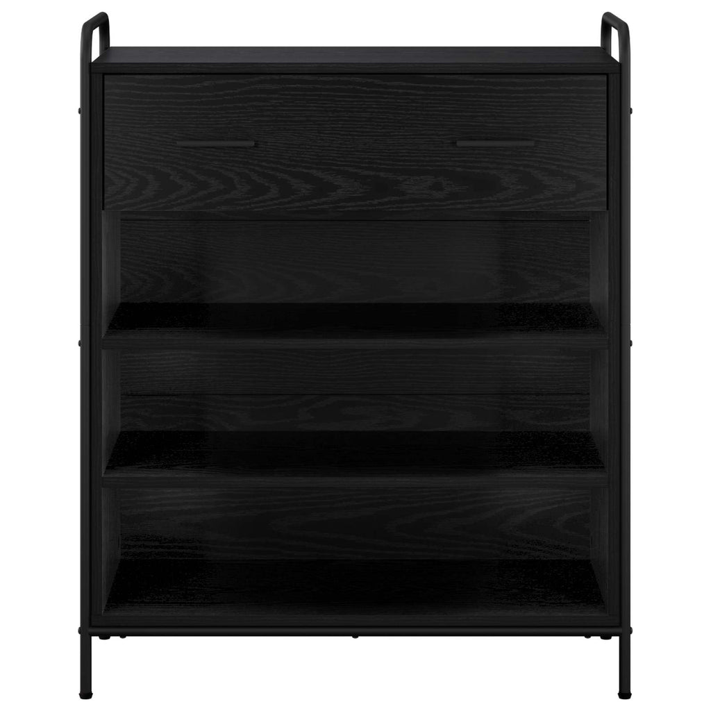 vidaXL Szafka na buty 76 x 36,5 x 93 cm Drewno inżynieryjne Czarny dąb