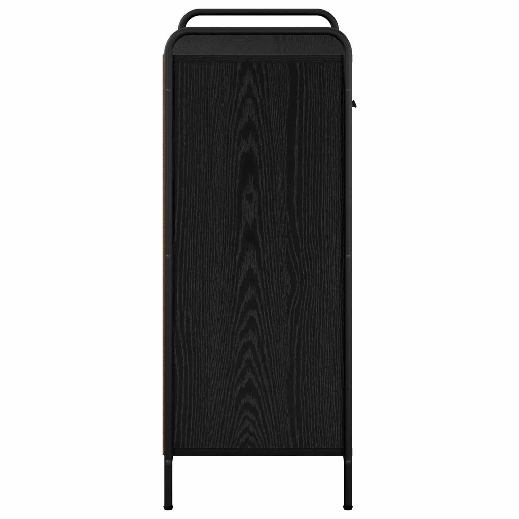 vidaXL Szafka na buty 76 x 36,5 x 93 cm Drewno inżynieryjne Czarny dąb