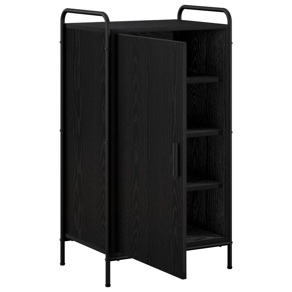 vidaXL Szafka na buty 51 x 36,5 x 93 cm Drewno inżynieryjne Czarny dąb