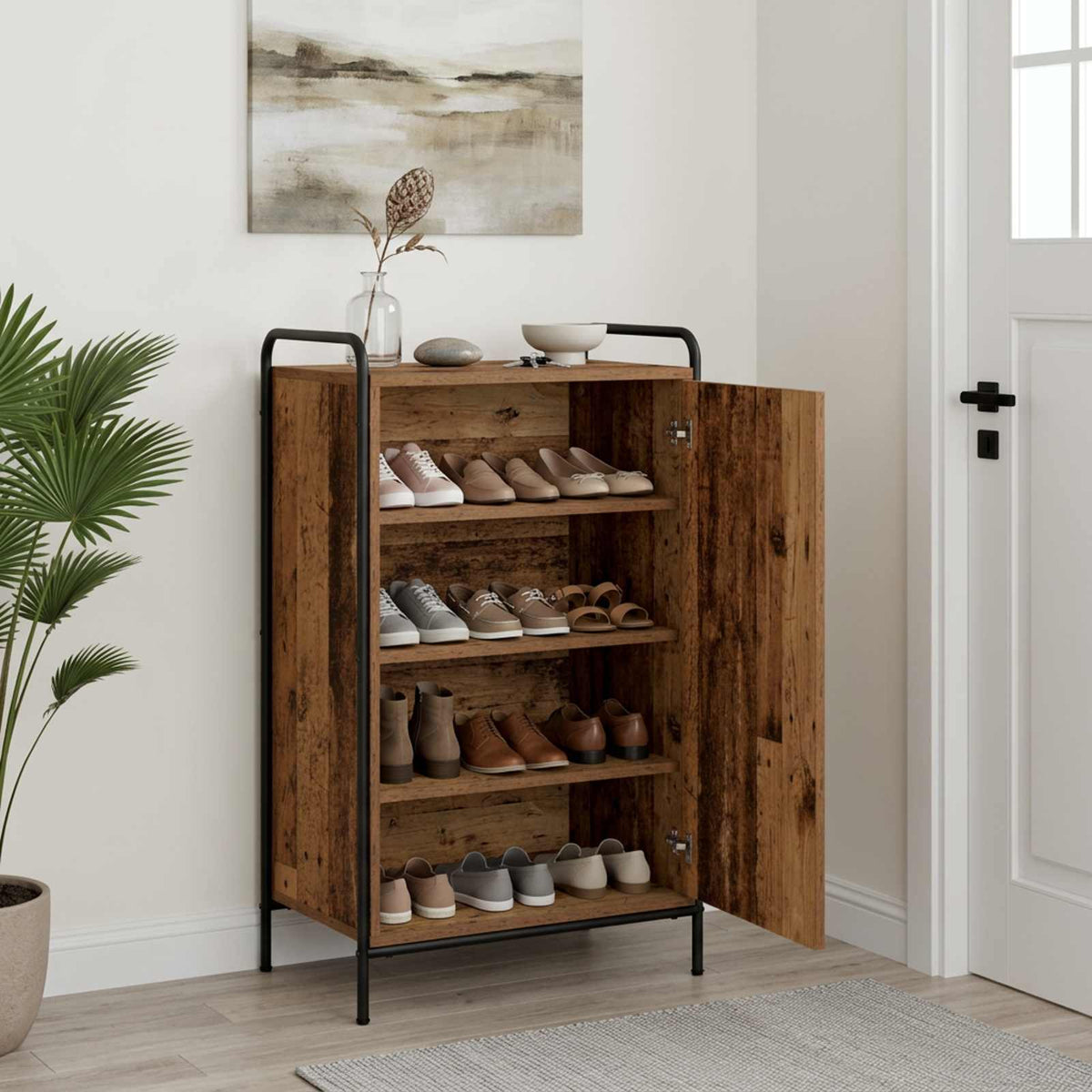 vidaXL Szafka na buty 51 x 36,5 x 93 cm Drewno inżynieryjne