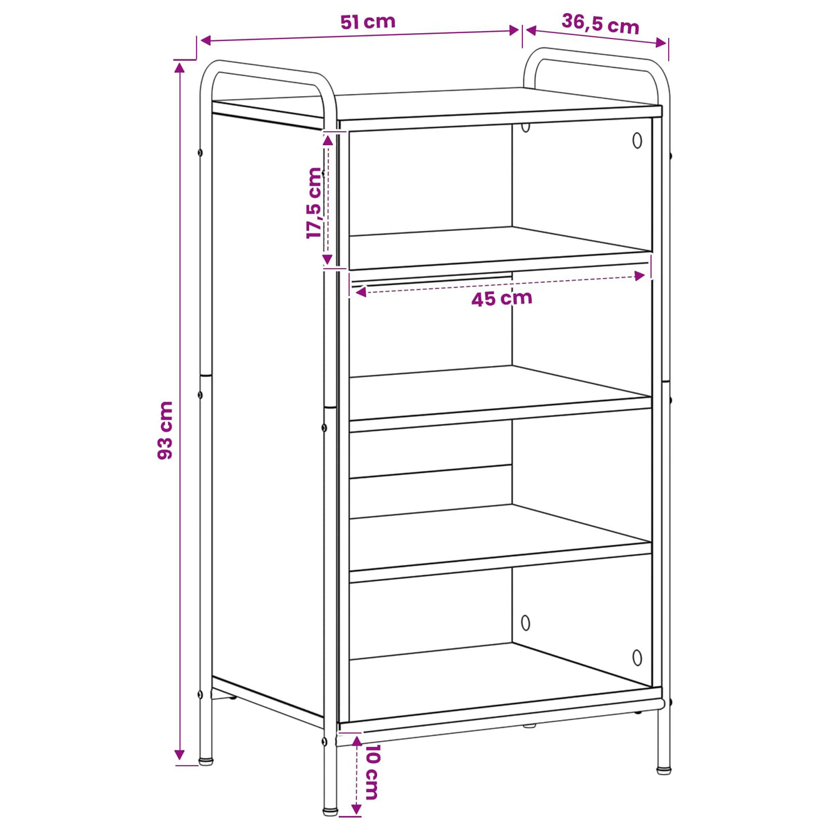 vidaXL Szafka na buty 51 x 36,5 x 93 cm Drewno inżynieryjne Czarny dąb