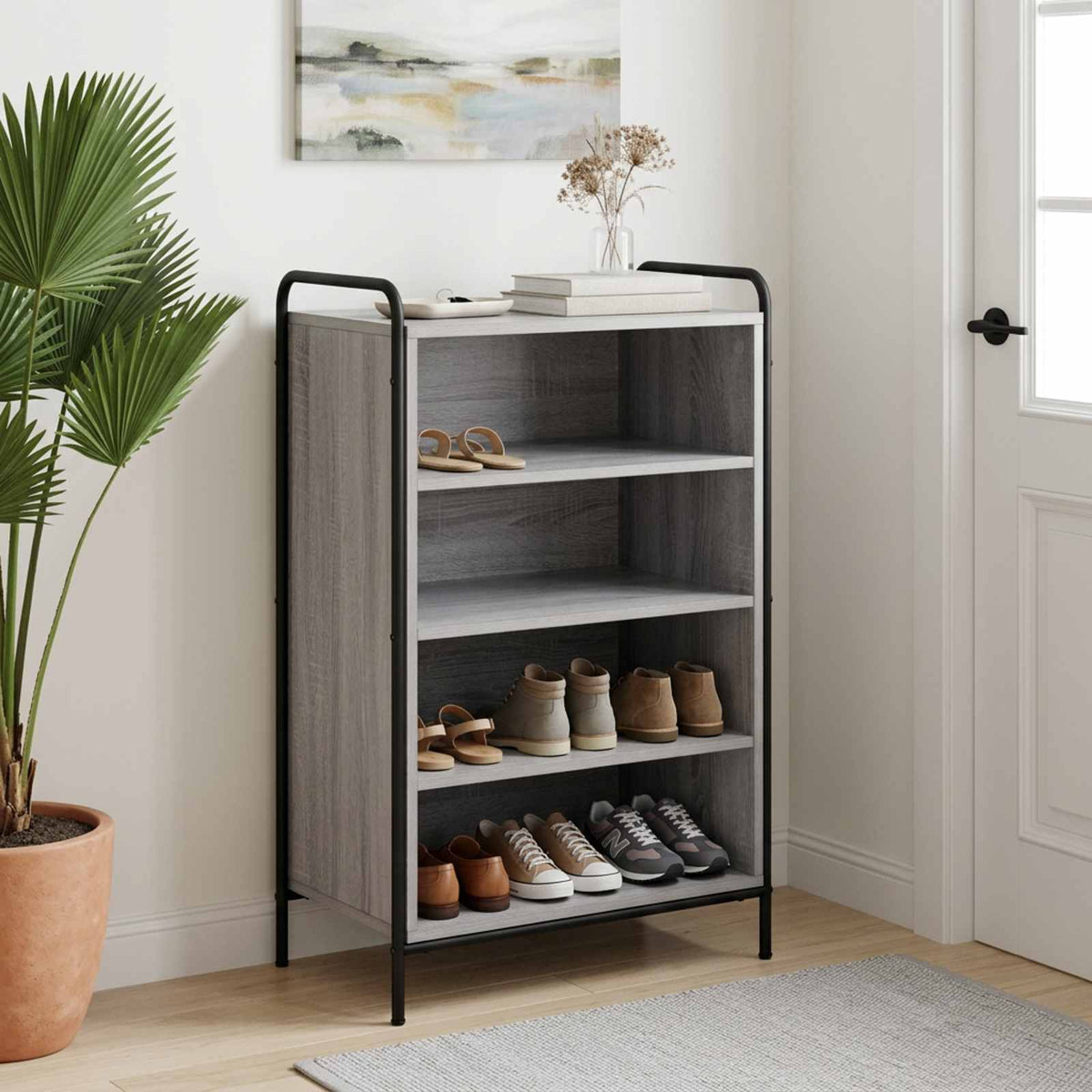vidaXL Szafka na buty 51 x 36,5 x 93 cm Drewno inżynieryjne