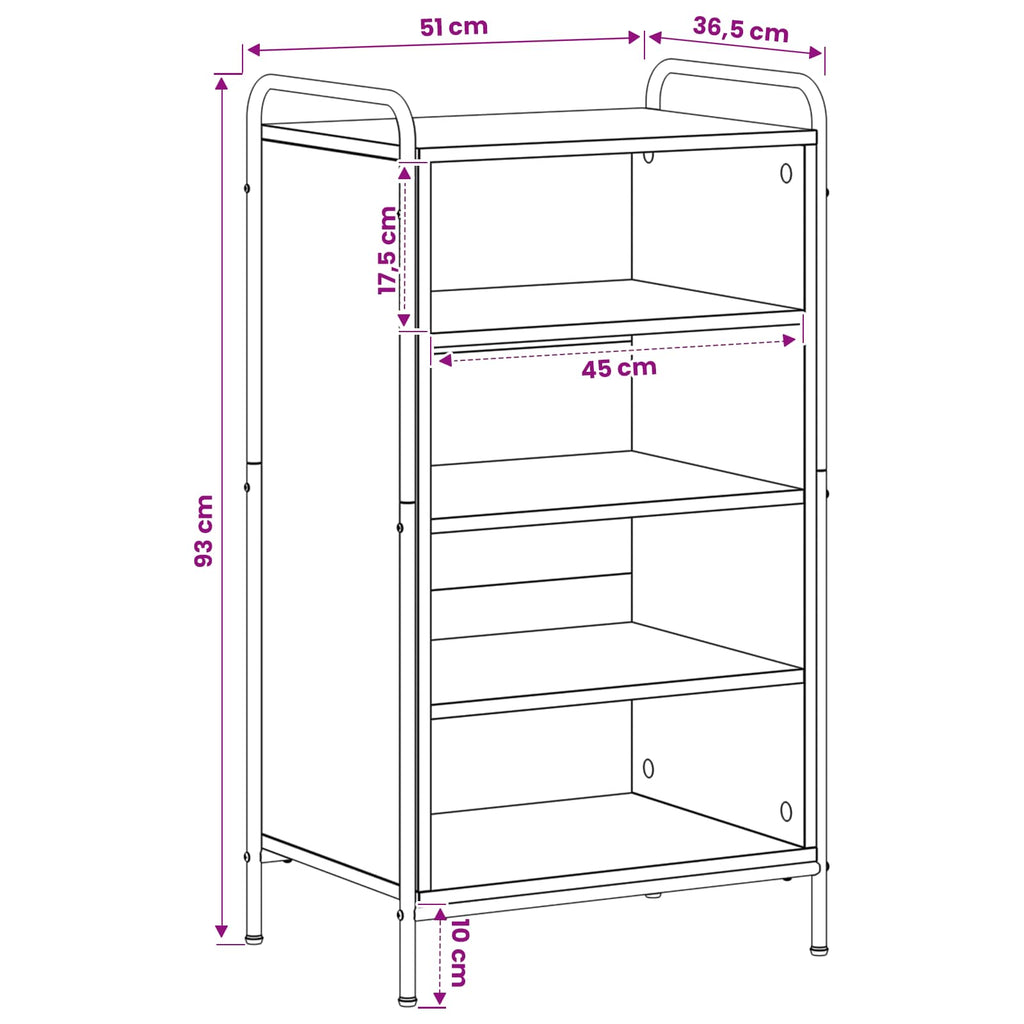 vidaXL Szafka na buty 51 x 36,5 x 93 cm Drewno inżynieryjne