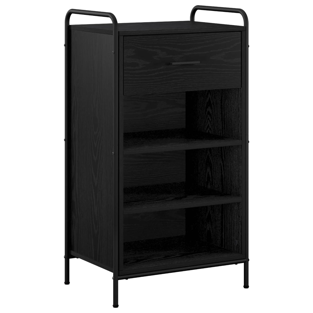 vidaXL Szafka na buty 51 x 36,5 x 93 cm Drewno inżynieryjne Czarny dąb