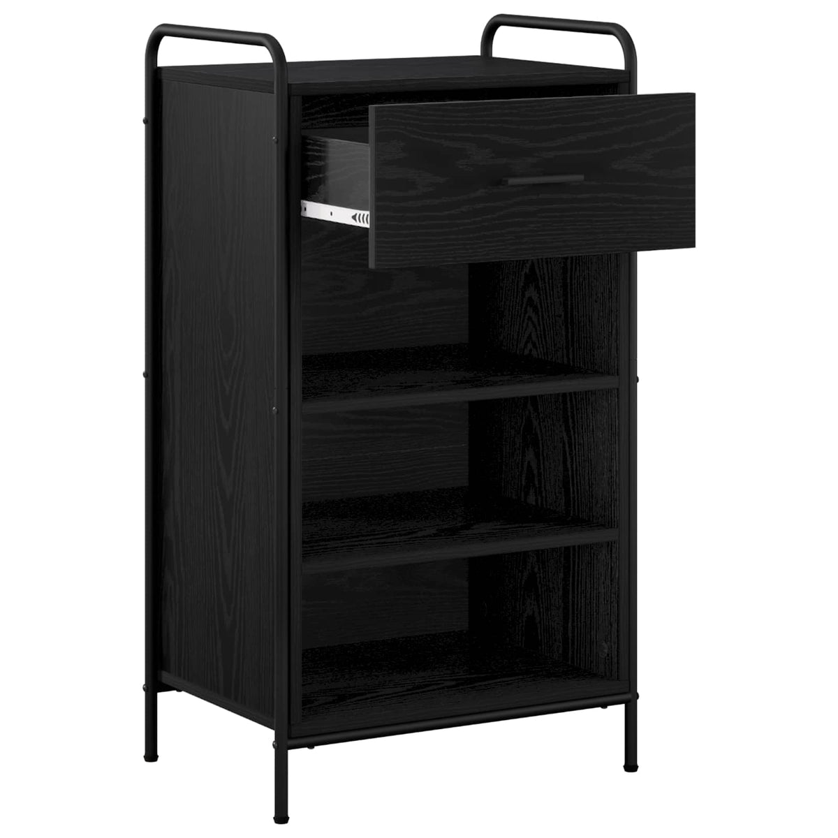 vidaXL Szafka na buty 51 x 36,5 x 93 cm Drewno inżynieryjne Czarny dąb