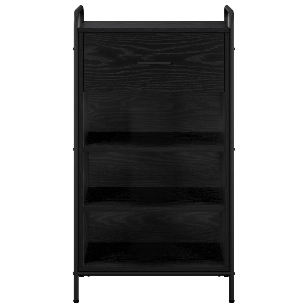 vidaXL Szafka na buty 51 x 36,5 x 93 cm Drewno inżynieryjne Czarny dąb
