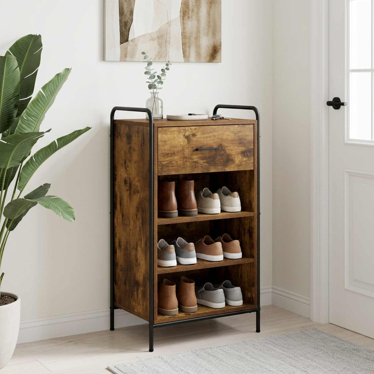 vidaXL Szafka na buty 51 x 36,5 x 93 cm Drewno inżynieryjne
