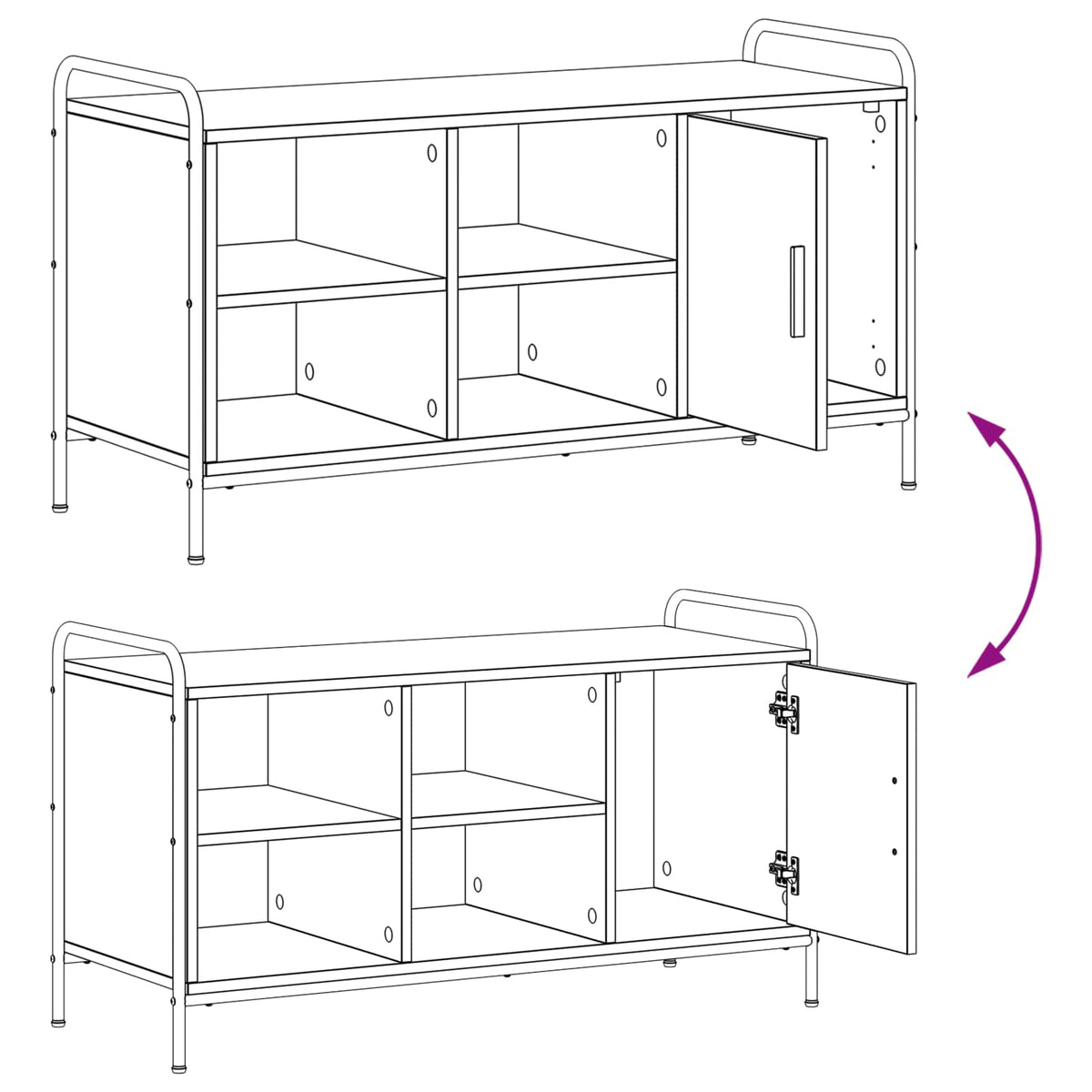 vidaXL Szafka na buty 100 x 39,5 x 55,5 cm Drewno inżynieryjne