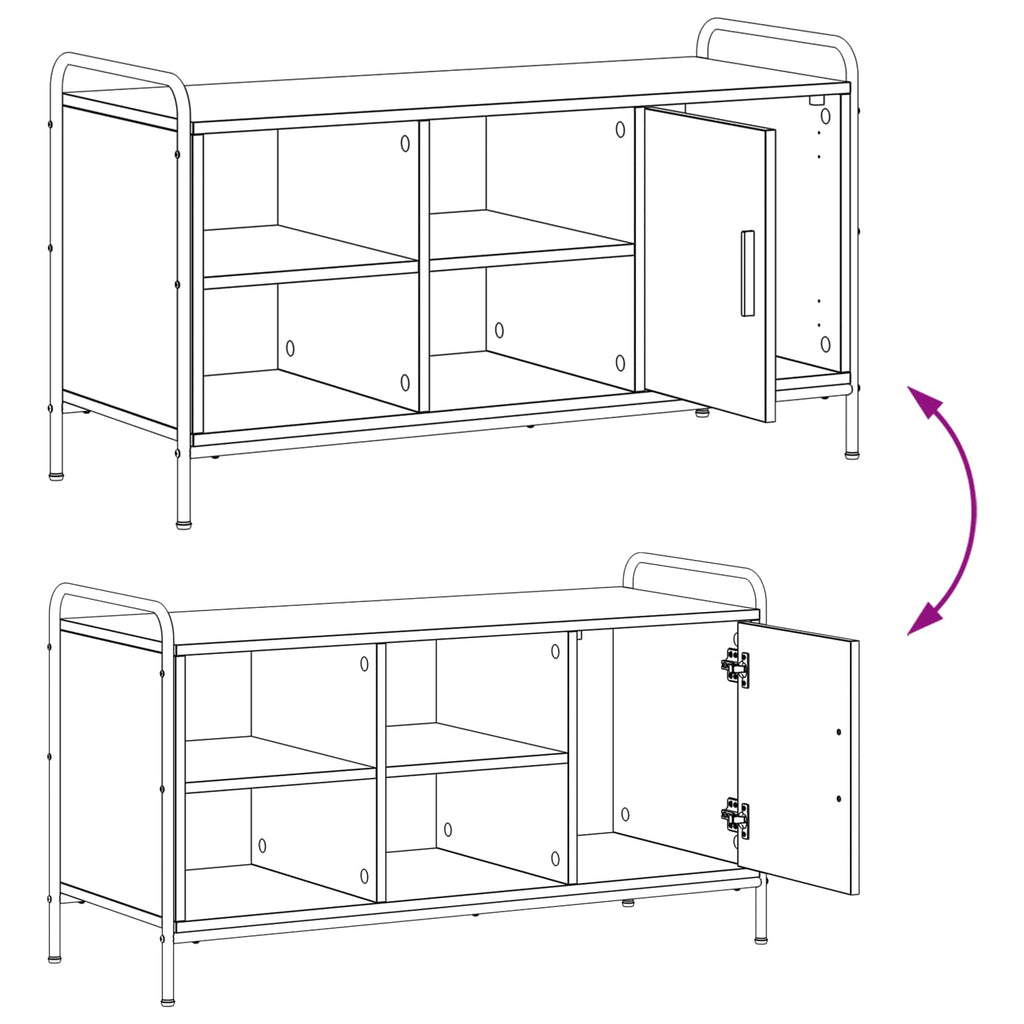vidaXL Szafka na buty 100 x 39,5 x 55,5 cm Drewno inżynieryjne