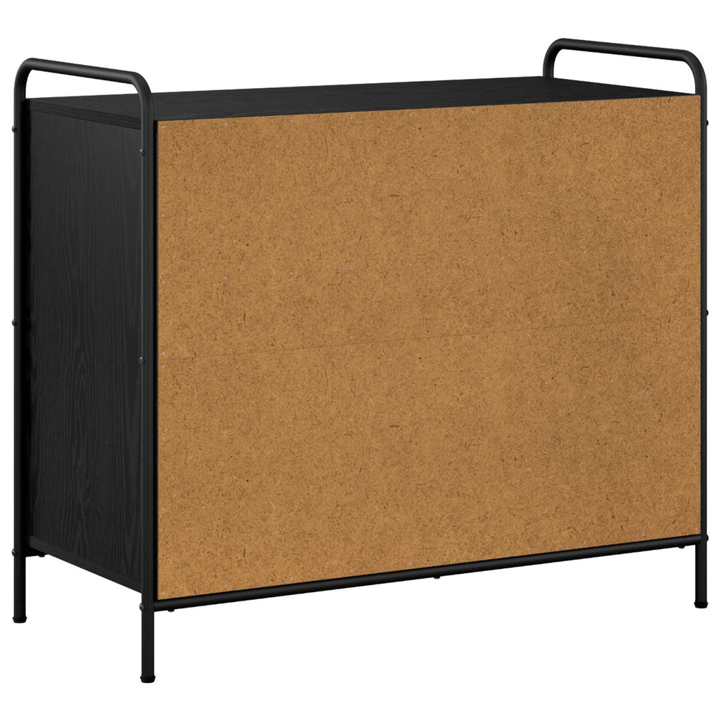vidaXL Szafka na buty 85 x 39,5 x 75 cm Drewno inżynieryjne Czarny dąb