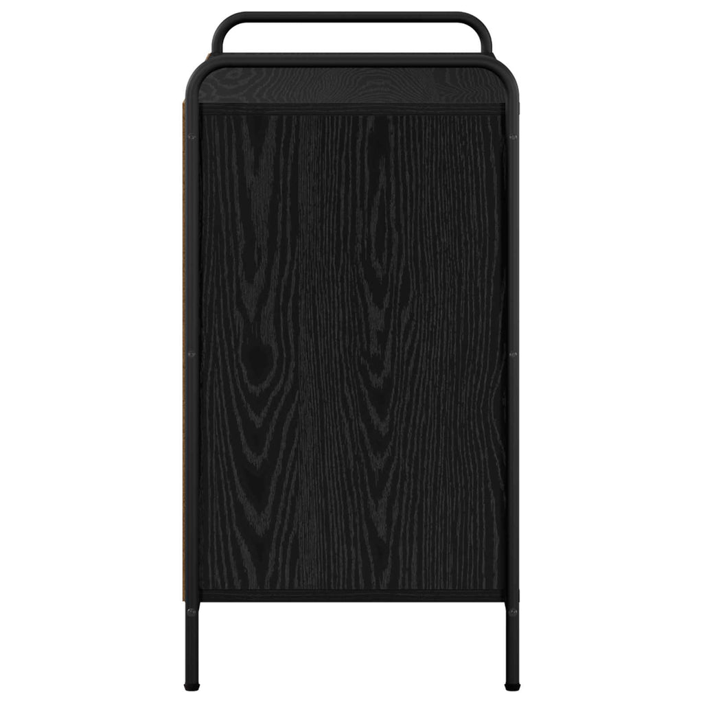 vidaXL Szafka na buty 85 x 39,5 x 75 cm Drewno inżynieryjne Czarny dąb