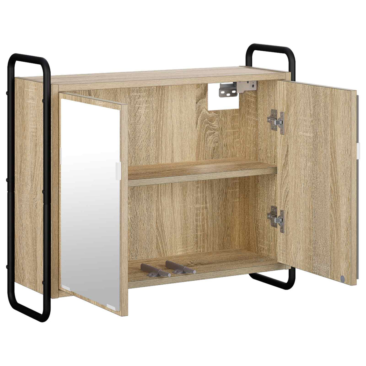 vidaXL Wisząca szafka łazienkowa dąb Sonoma 64 x 20 x 56,5 cm