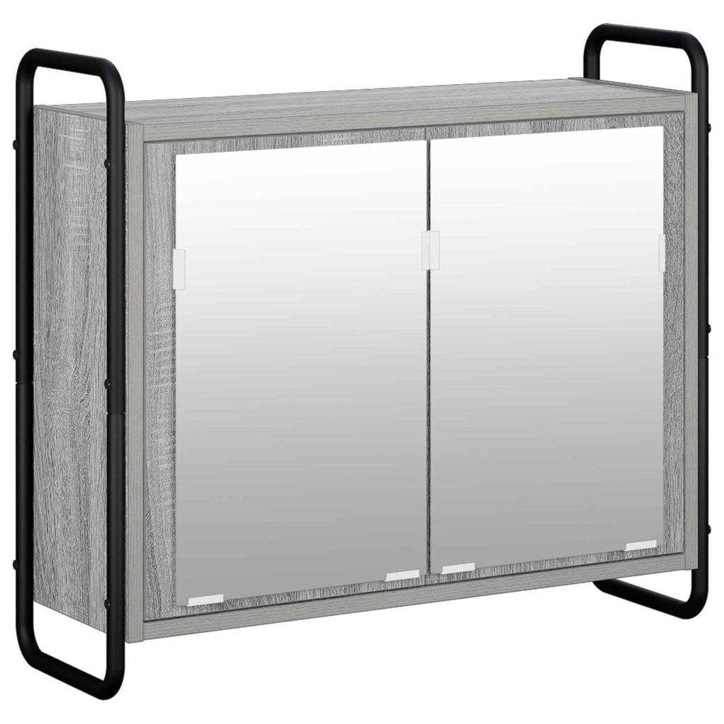 vidaXL Wisząca szafka łazienkowa Szary Sonoma 64 x 20 x 56,5 cm