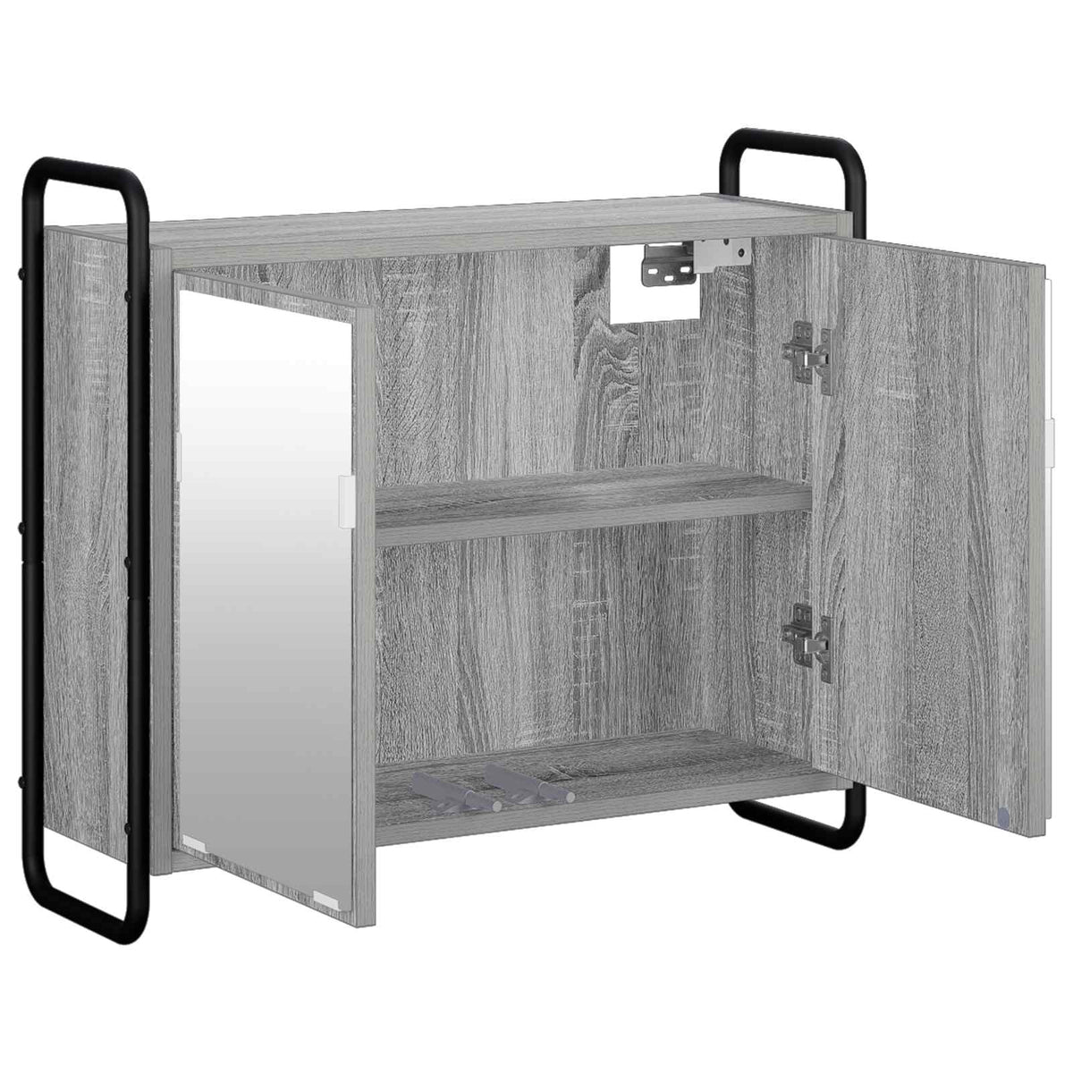 vidaXL Wisząca szafka łazienkowa Szary Sonoma 64 x 20 x 56,5 cm