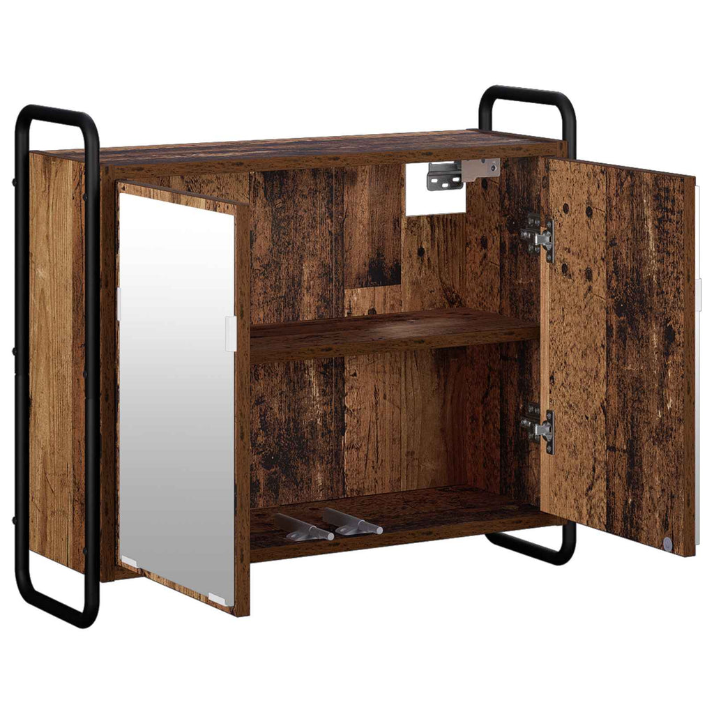 vidaXL Wisząca szafka łazienkowa Stare drewno 64 x 20 x 56,5 cm