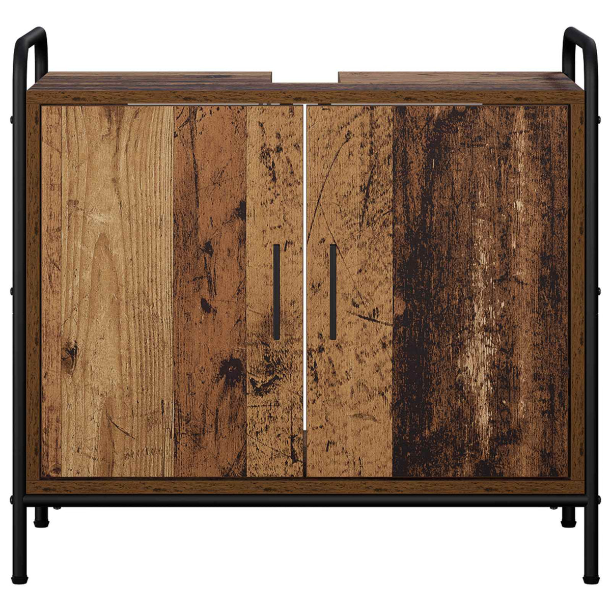 vidaXL Szafka Łazienkowa Stare drewno 65,5 x 34 x 61 cm
