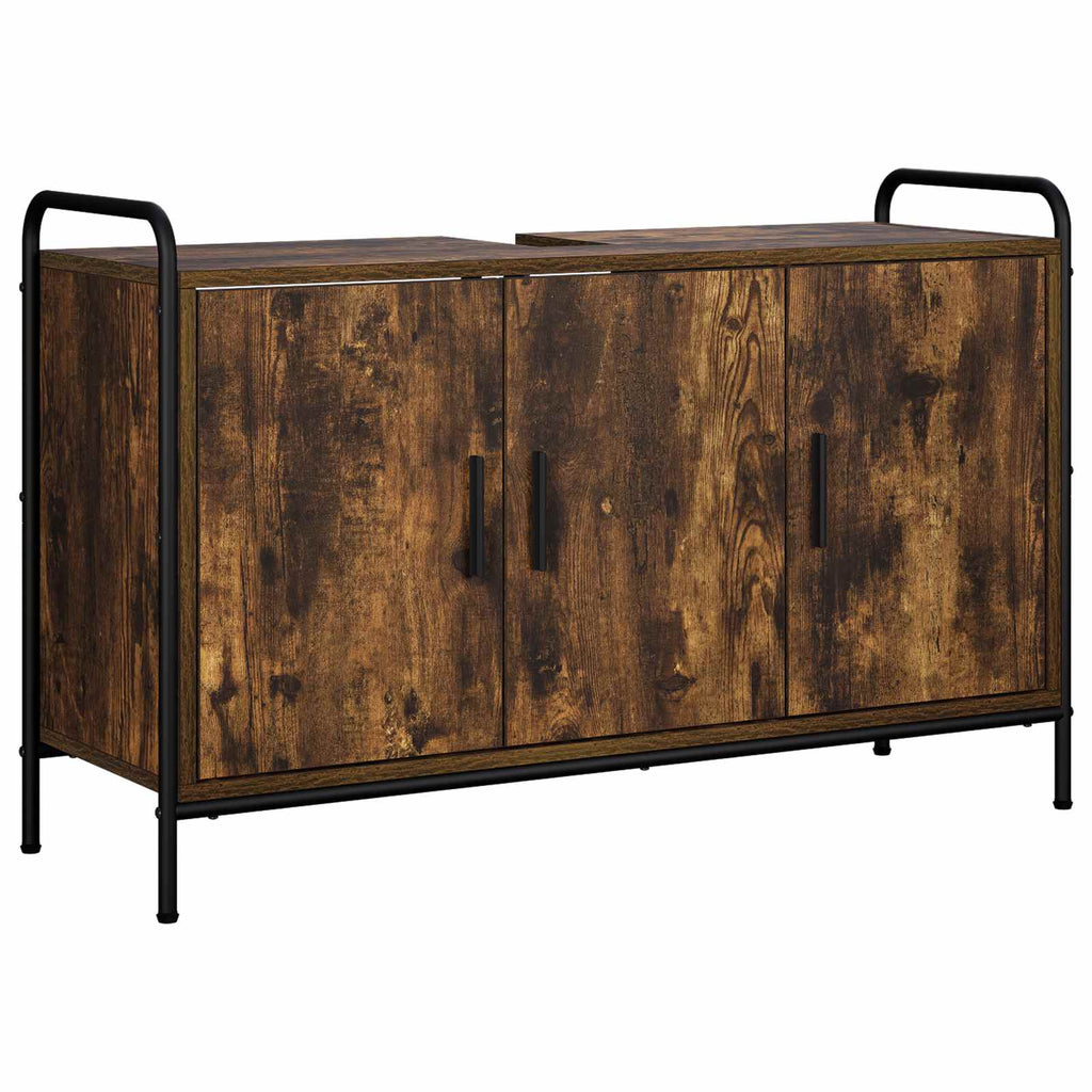 vidaXL Szafka Łazienkowa Dąb wędzony 95 x 34 x 61 cm