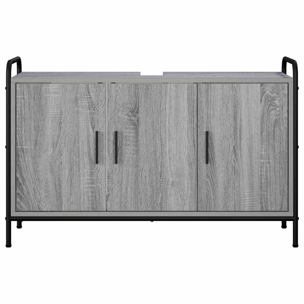 vidaXL Szafka Łazienkowa Szary Sonoma 95 x 34 x 61 cm