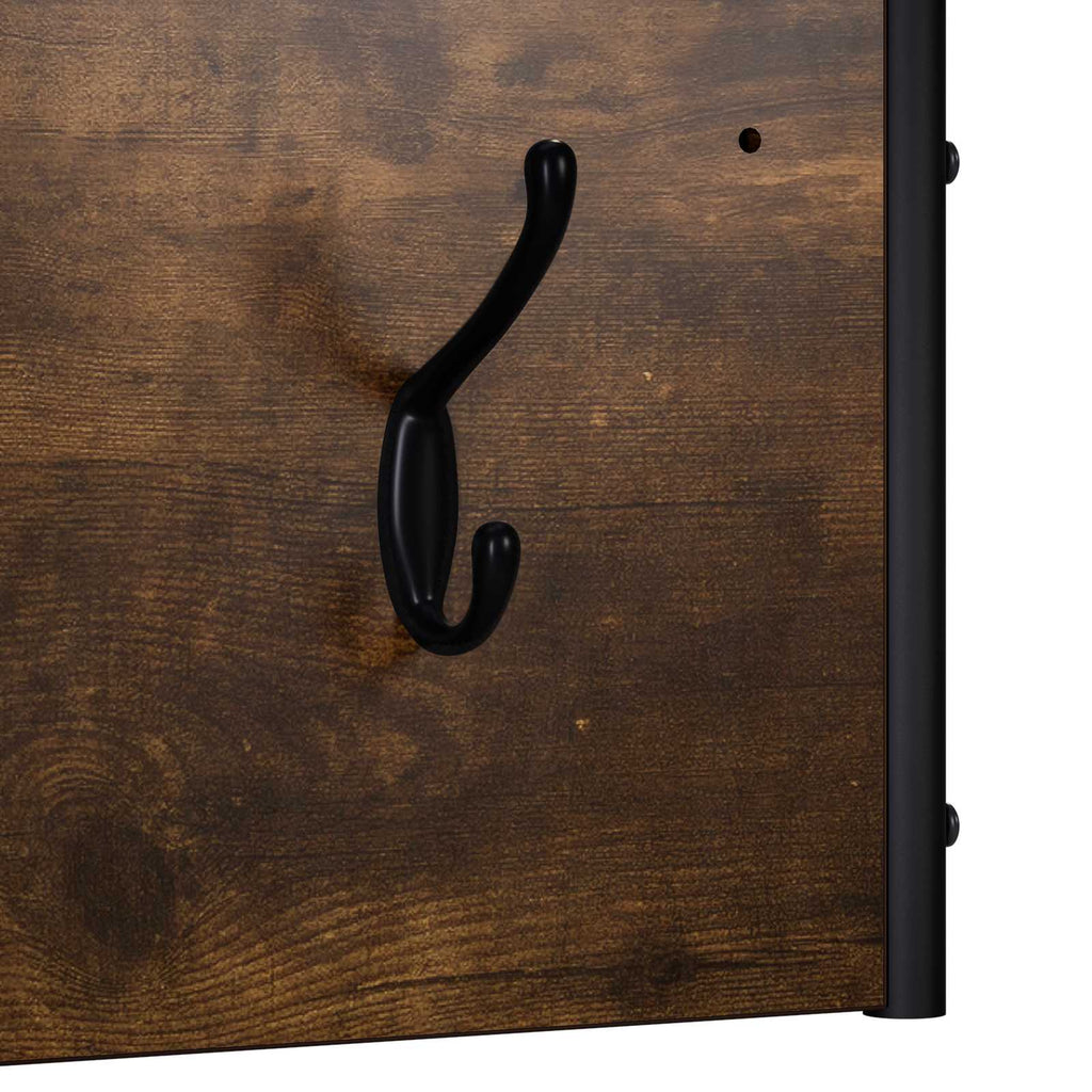 vidaXL Wieszak na płaszcze Dąb wędzony 100 x 30 x 25 cm