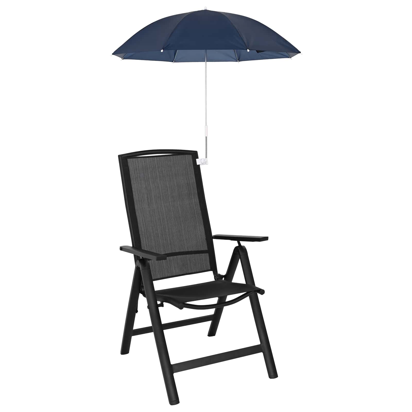 vidaXL Parasol z Klamrą 2 pcs Granatowy Ø 105 x 86 cm Poliester 170T