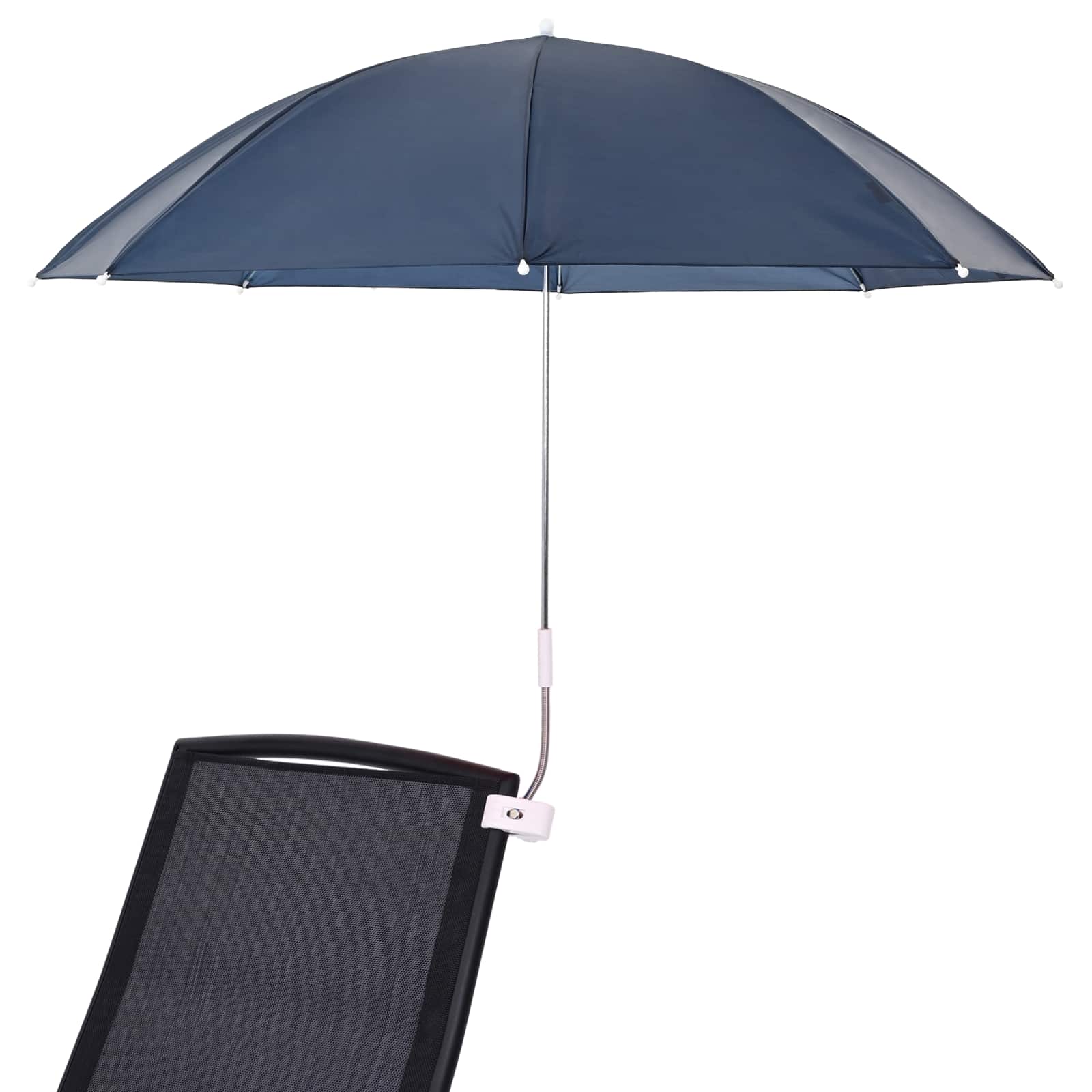 vidaXL Parasol z Klamrą 2 pcs Granatowy Ø 105 x 86 cm Poliester 170T