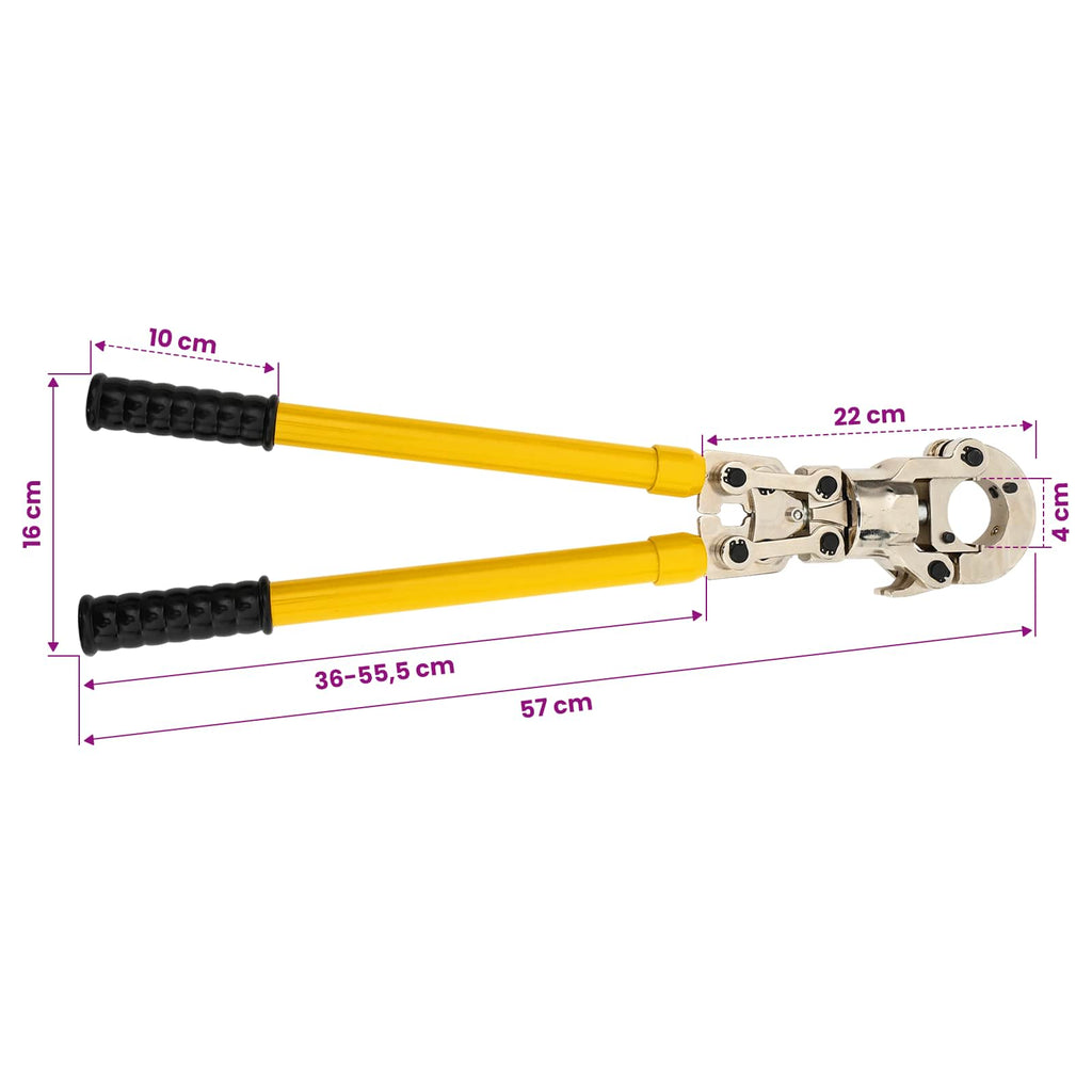 vidaXL Hydrauliczne narzędzie do zaciskania rur 2 szt. 60 kN Ø16-32 mm