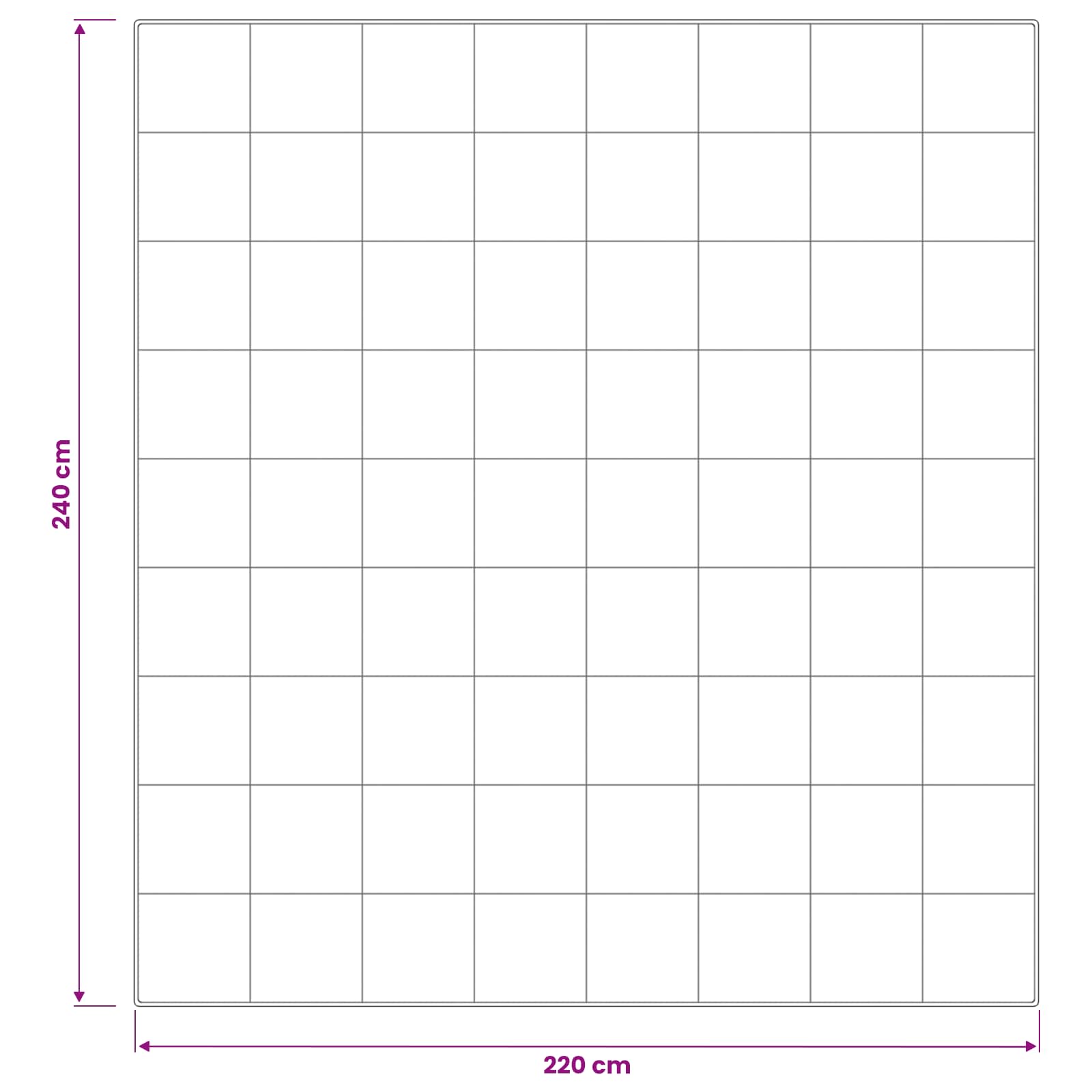 vidaXL Kołdra TRIER 220x240 cm 4 pory roku 220 GSM Biały