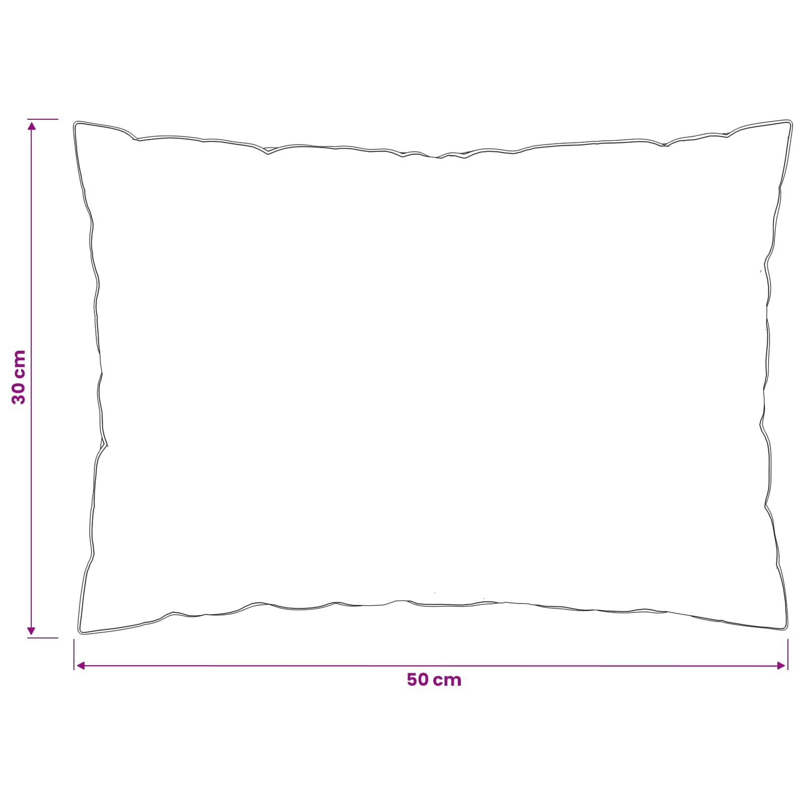 vidaXL Poduszka 2 pcs 30 x 50 cm Wełna australijska Biały
