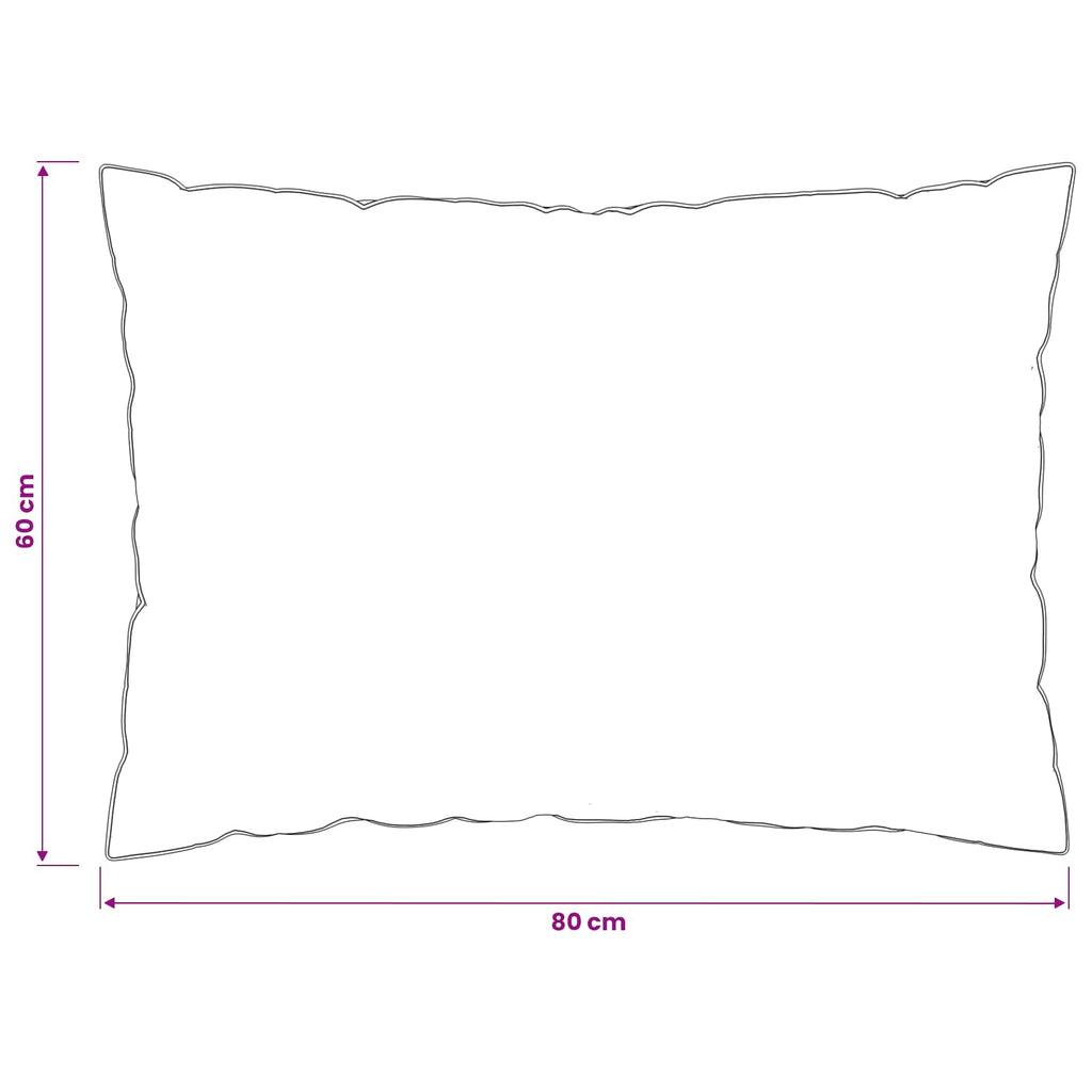 vidaXL Poduszka 2 pcs 60 x 80 cm Wełna australijska Biały