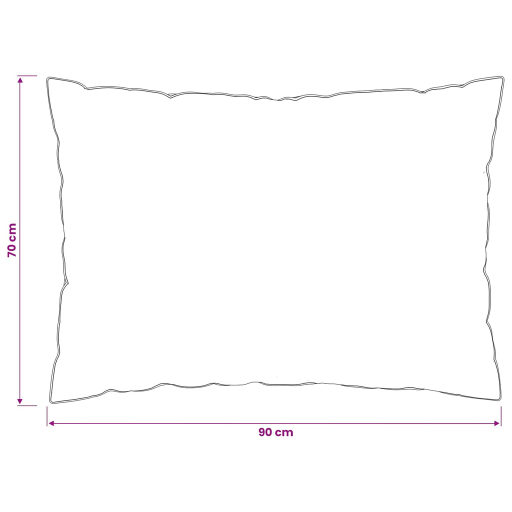 vidaXL Poduszka 2 pcs 70 x 90 cm Wełna australijska Biały