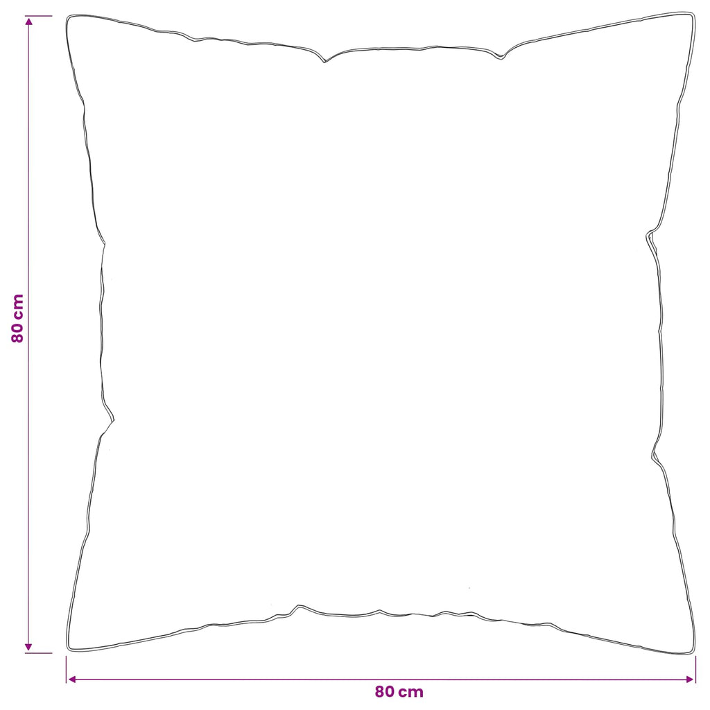 vidaXL Poduszka 2 pcs 80 x 80 cm Wełna australijska Biały