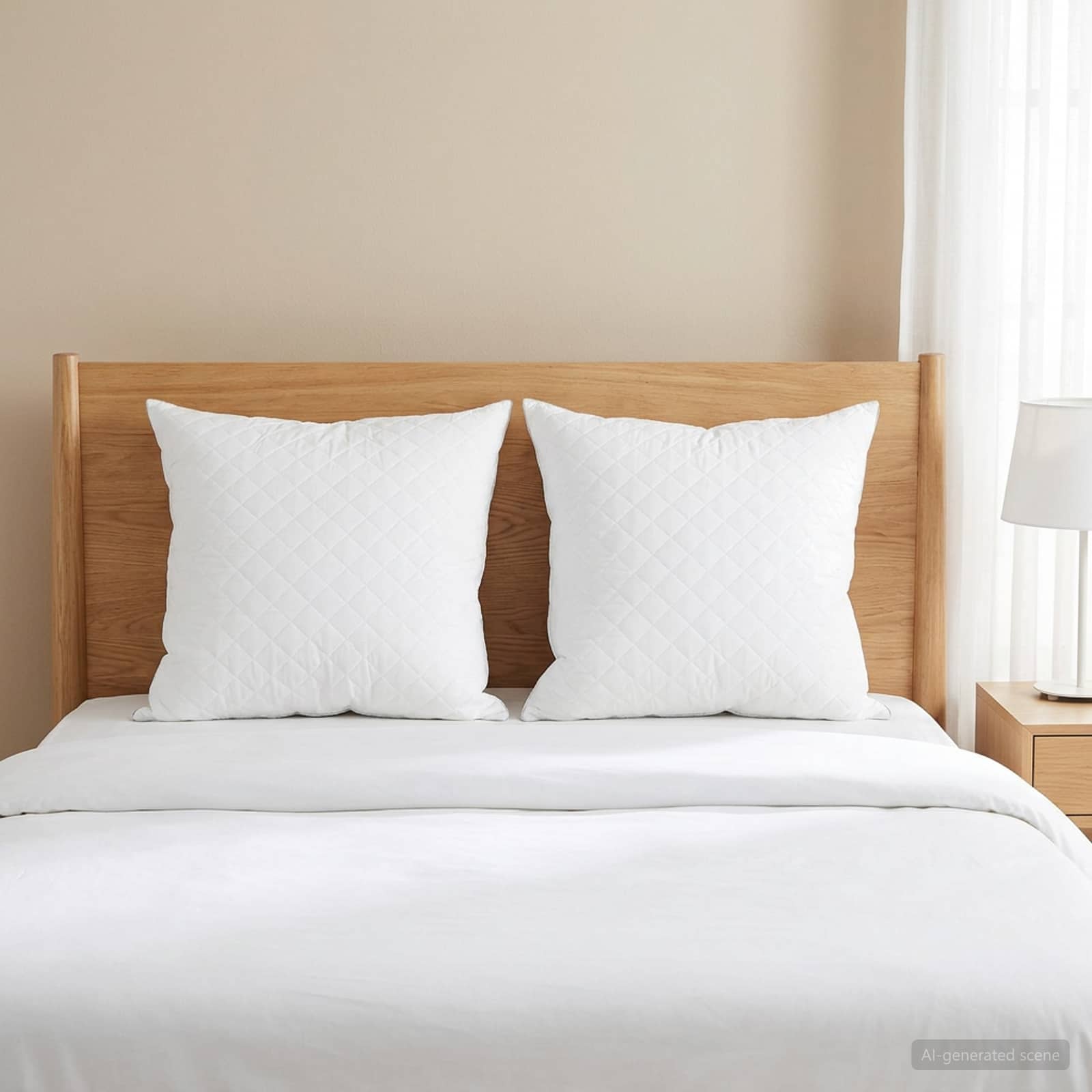 vidaXL Poduszka FULDA 2 pcs 65 x 65 cm 100% puch i pierze gęsie Biały