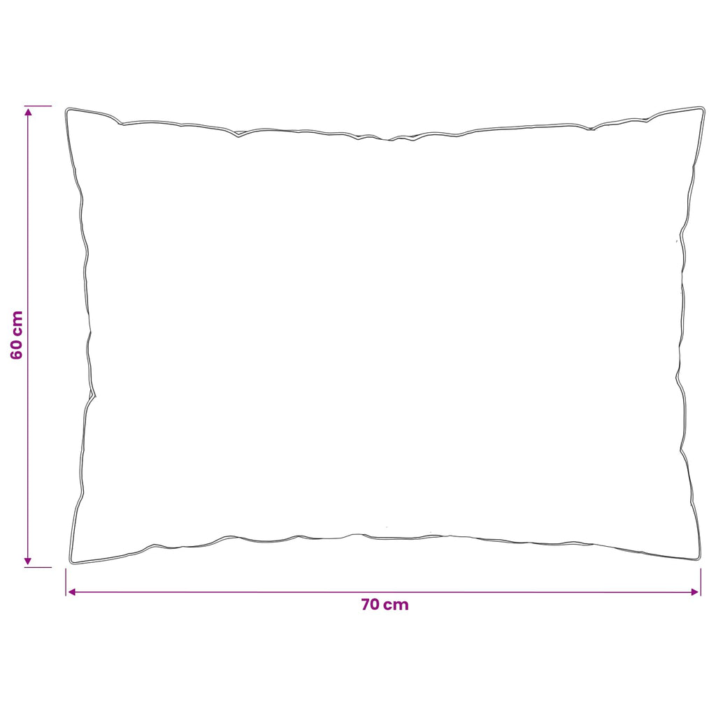 vidaXL Poduszka FULDA 2 pcs 60 x 70 cm 100% puch i pierze gęsie Biały