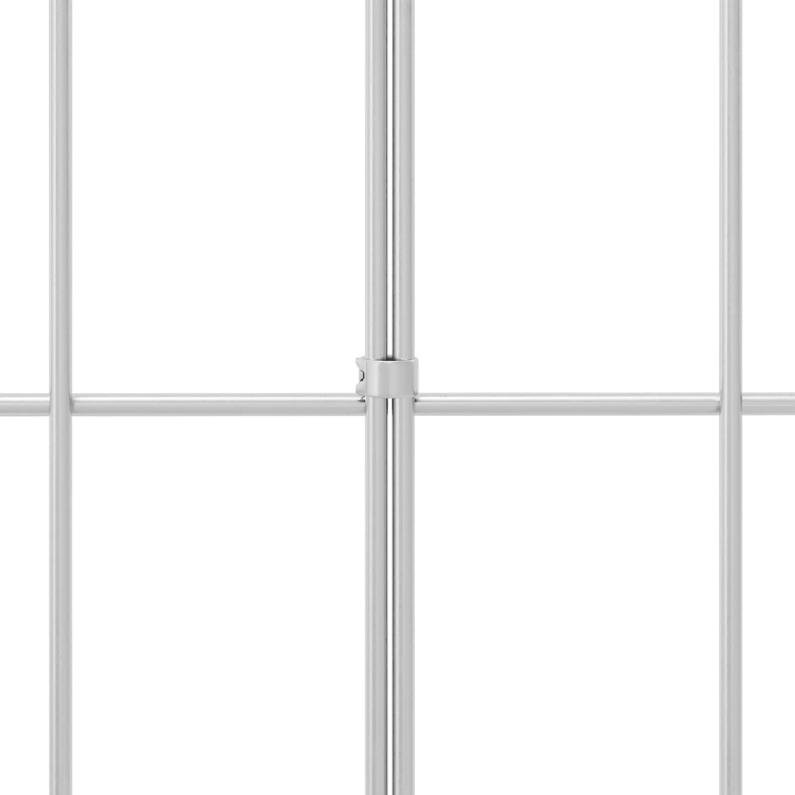 vidaXL Panel ogrodzeniowy 24 pcs Stal ocynkowana srebrny