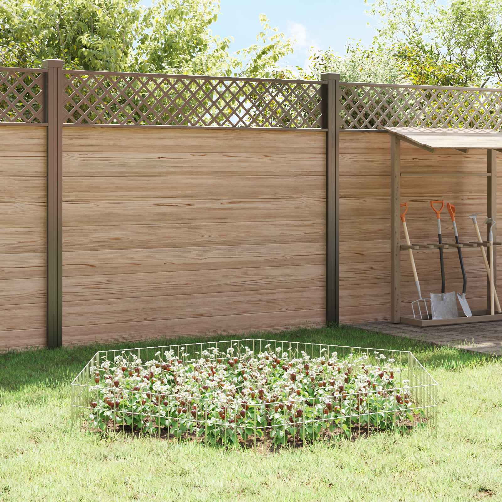 vidaXL Panel ogrodzeniowy 24 pcs Stal ocynkowana srebrny