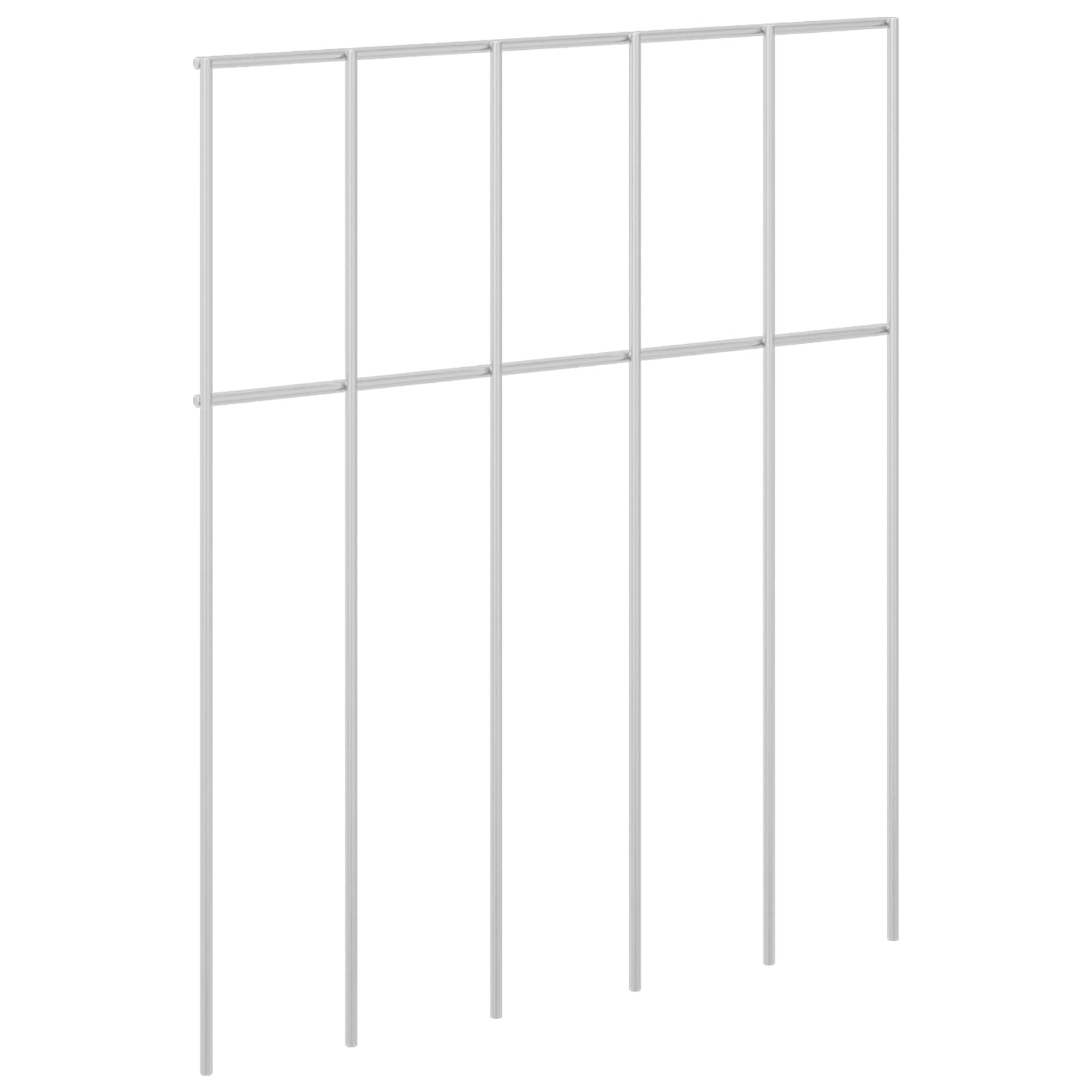 vidaXL Panel ogrodzeniowy 48 pcs Stal ocynkowana srebrny