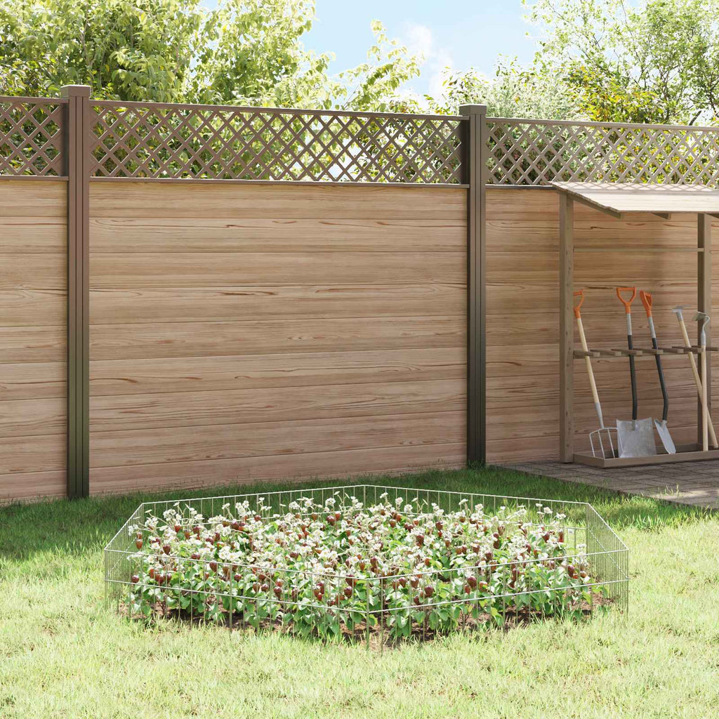 vidaXL Panel ogrodzeniowy 24 pcs Stal ocynkowana srebrny
