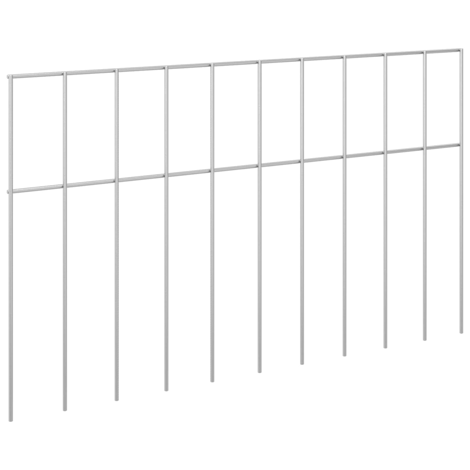 vidaXL Panel ogrodzeniowy 24 pcs Stal ocynkowana srebrny
