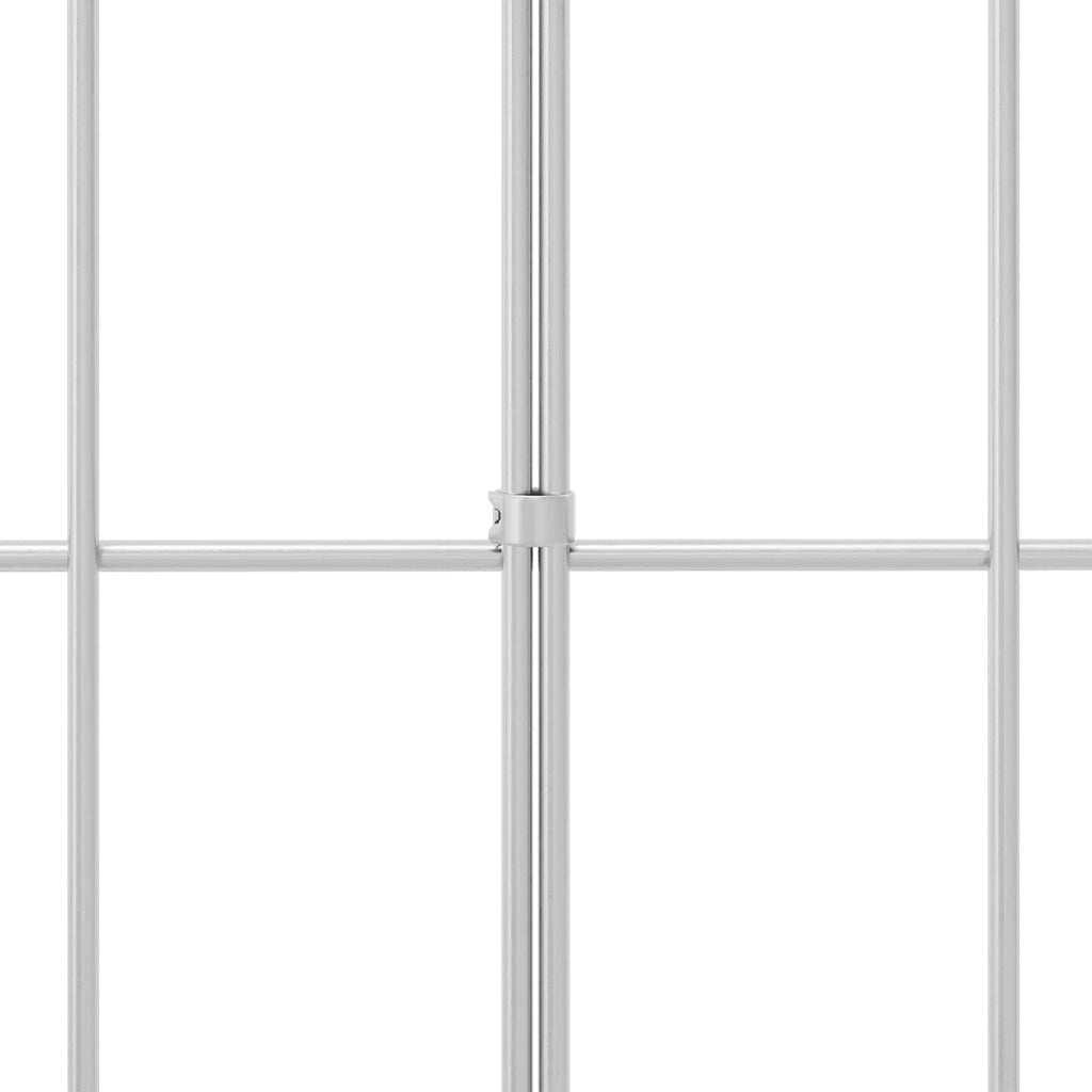 vidaXL Panel ogrodzeniowy 48 pcs Stal ocynkowana srebrny