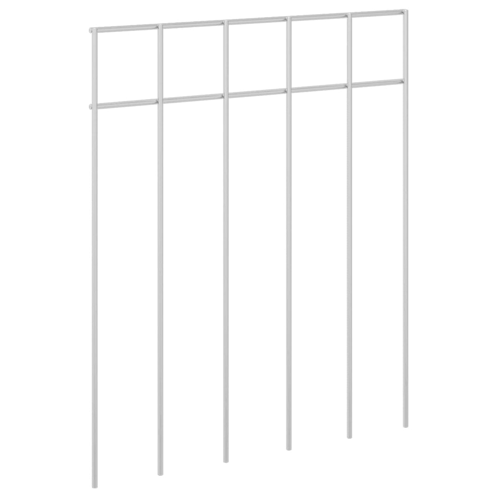 vidaXL Panel ogrodzeniowy 12 pcs Stal ocynkowana srebrny
