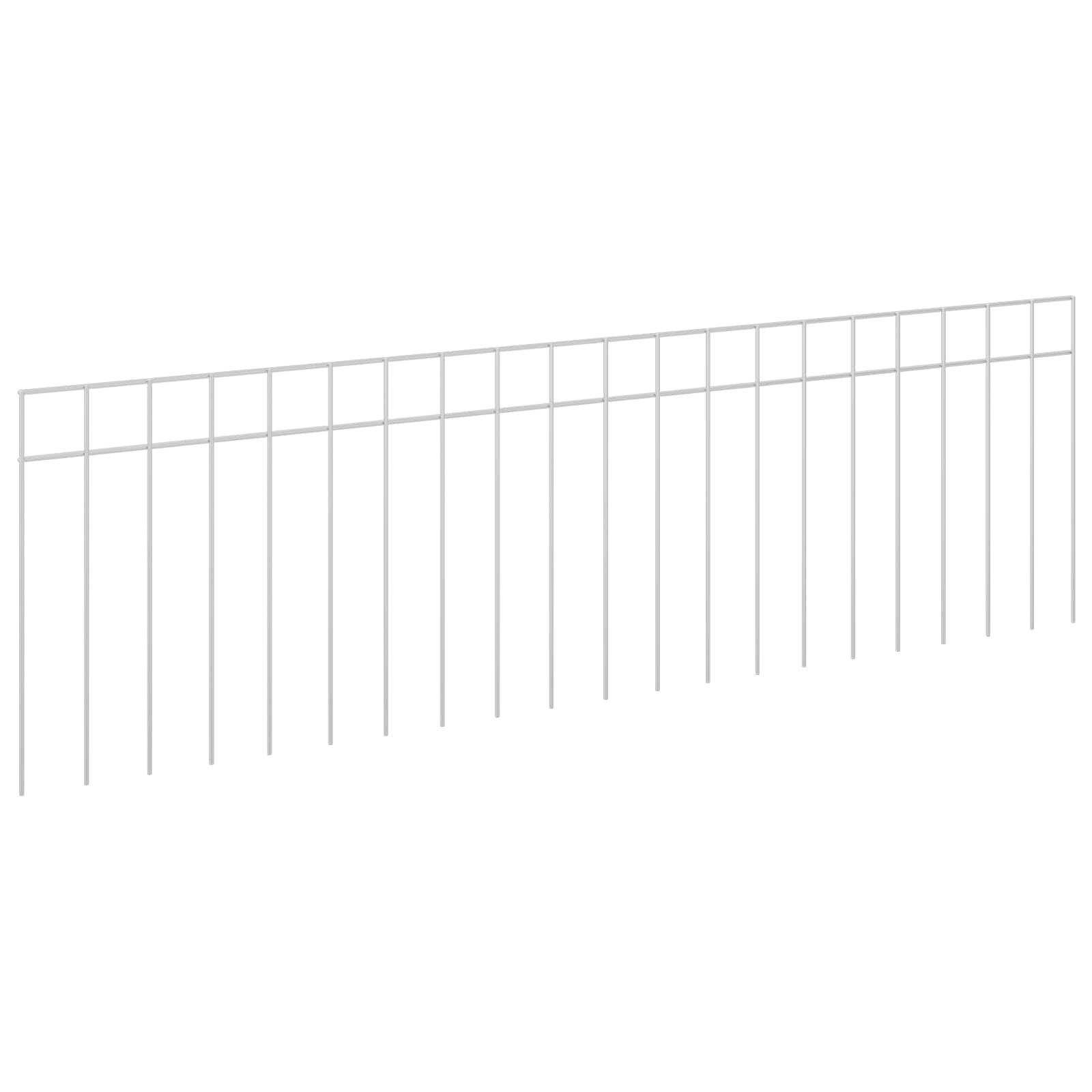 vidaXL Panel ogrodzeniowy 48 pcs Stal ocynkowana srebrny