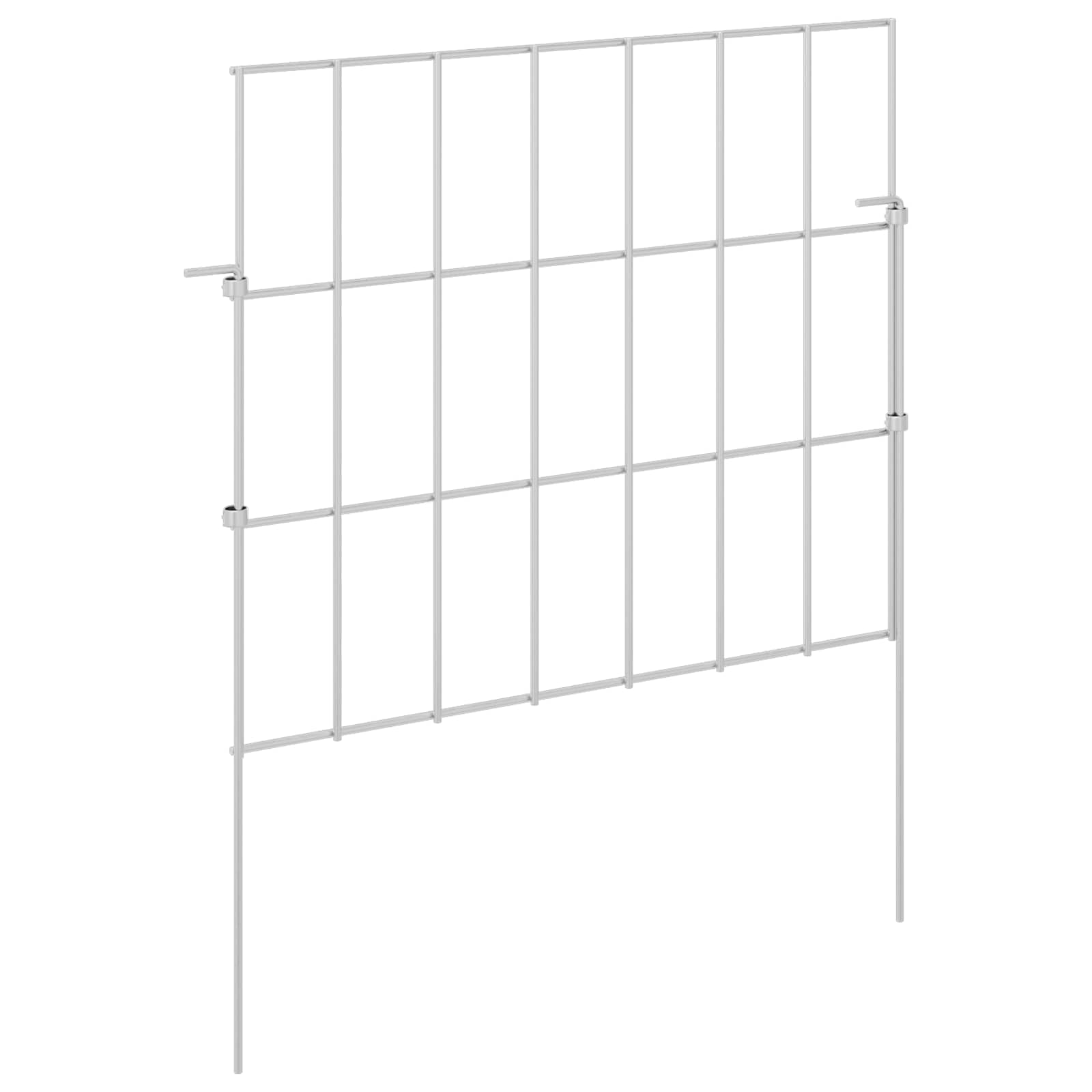 vidaXL Ogrodzenie z palikami 12 pcs 35 x 30 cm Mesh Stal ocynkowana