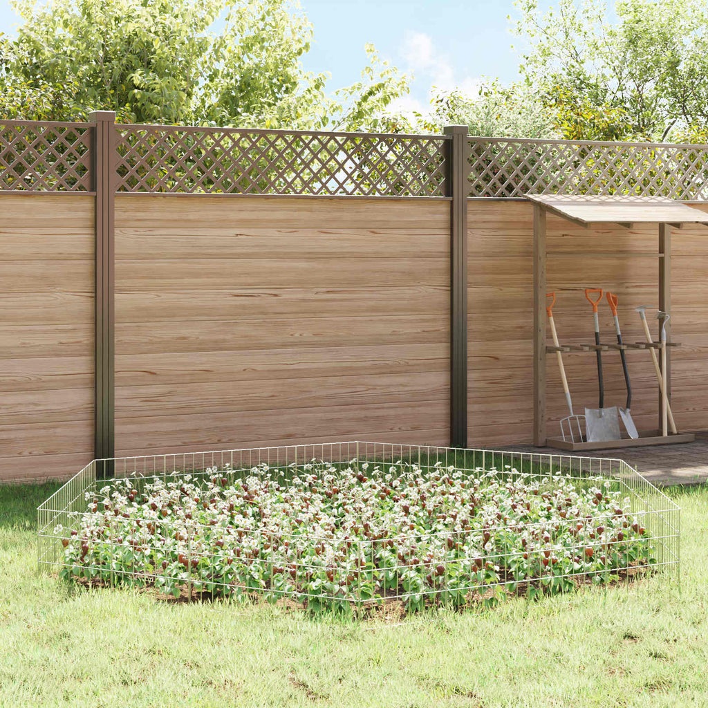 vidaXL Ogrodzenie z palikami 48 pcs 35 x 30 cm Mesh Stal ocynkowana
