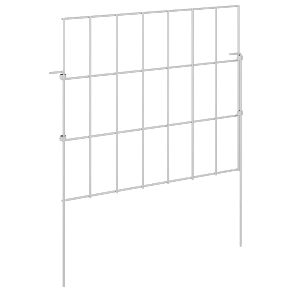 vidaXL Ogrodzenie z palikami 48 pcs 35 x 30 cm Mesh Stal ocynkowana