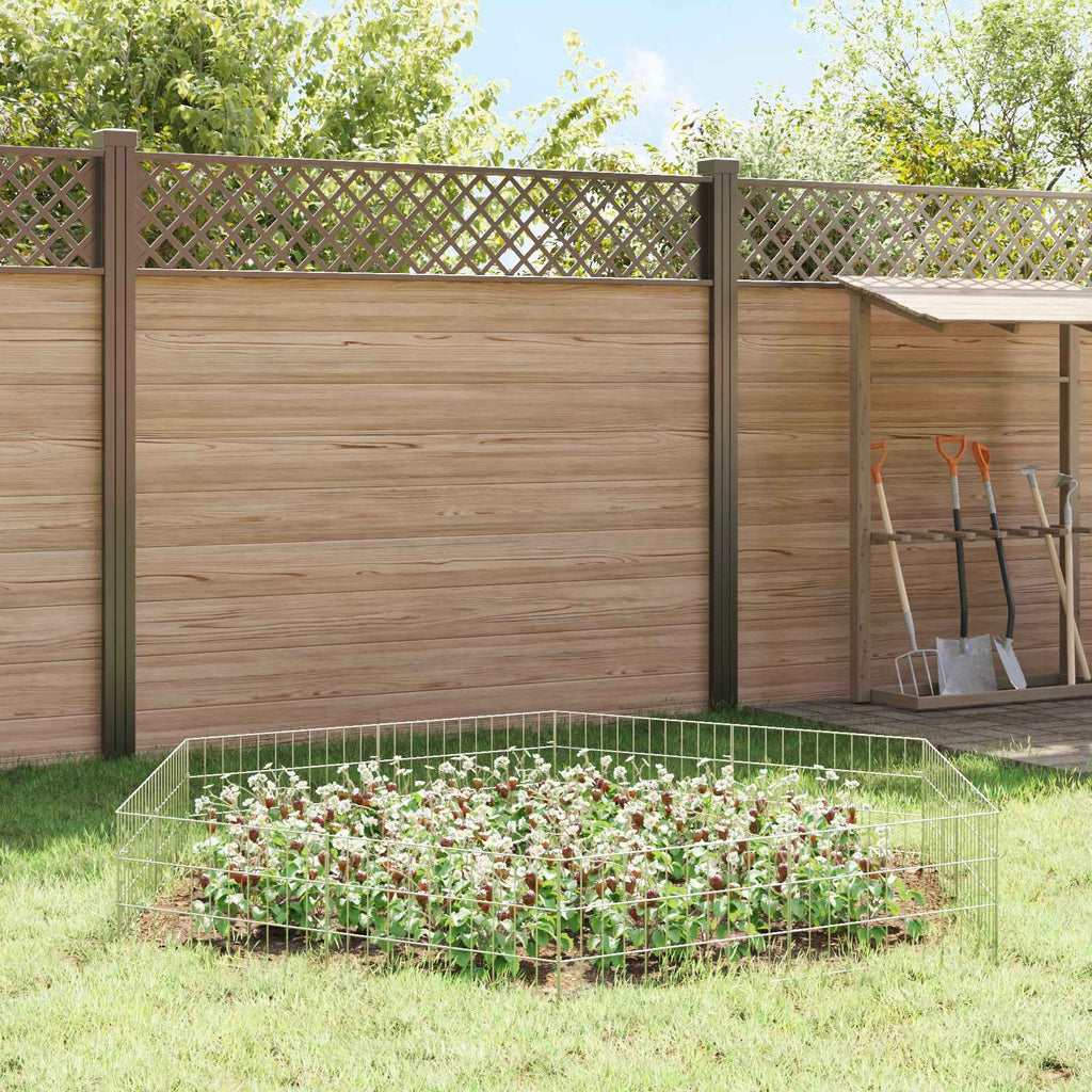 vidaXL Ogrodzenie z palikami 12 pcs 55 x 30 cm Mesh Stal ocynkowana